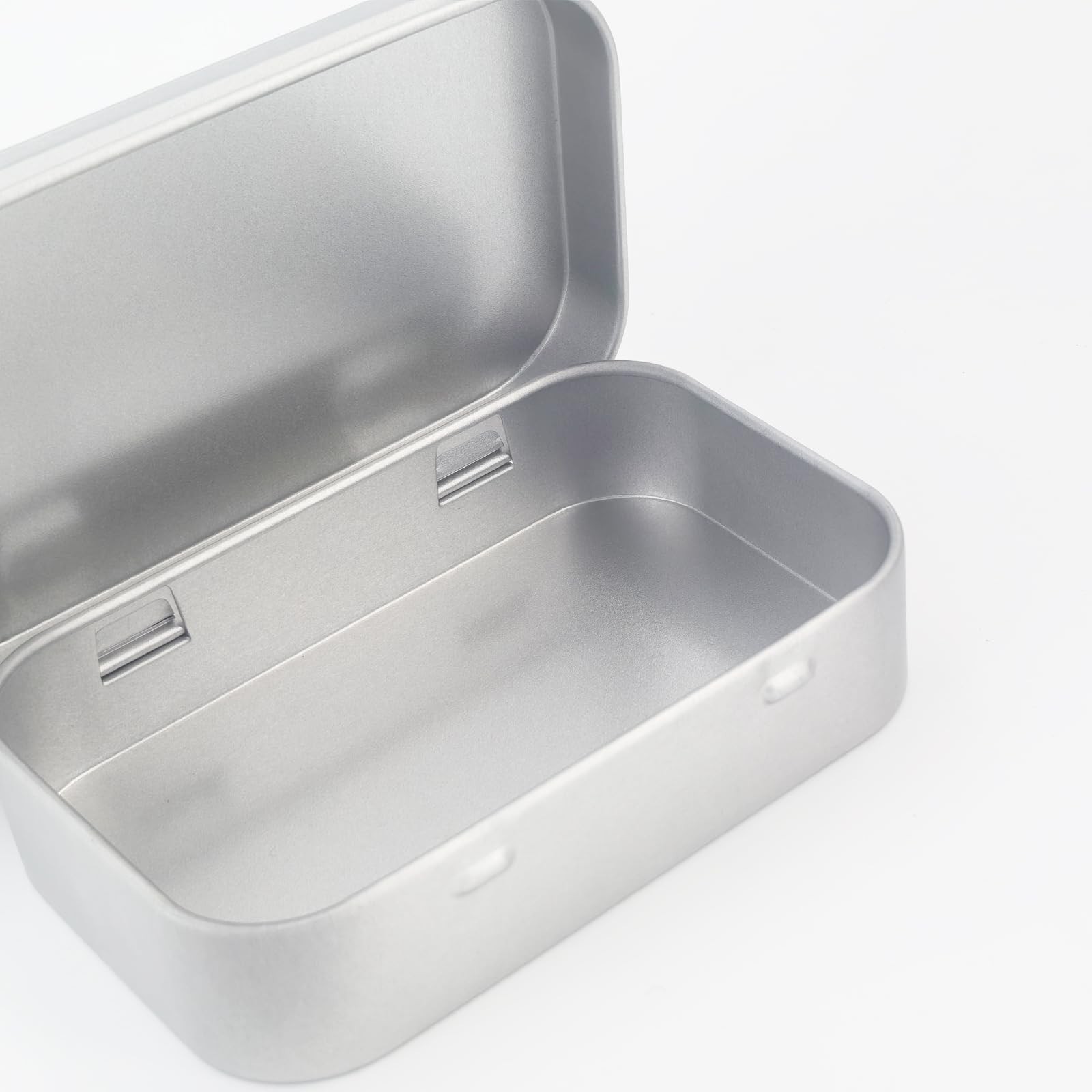 Goodma 20 Pieces Rectangular Metal Empty Hinged Tins Containers Basic Necessi…