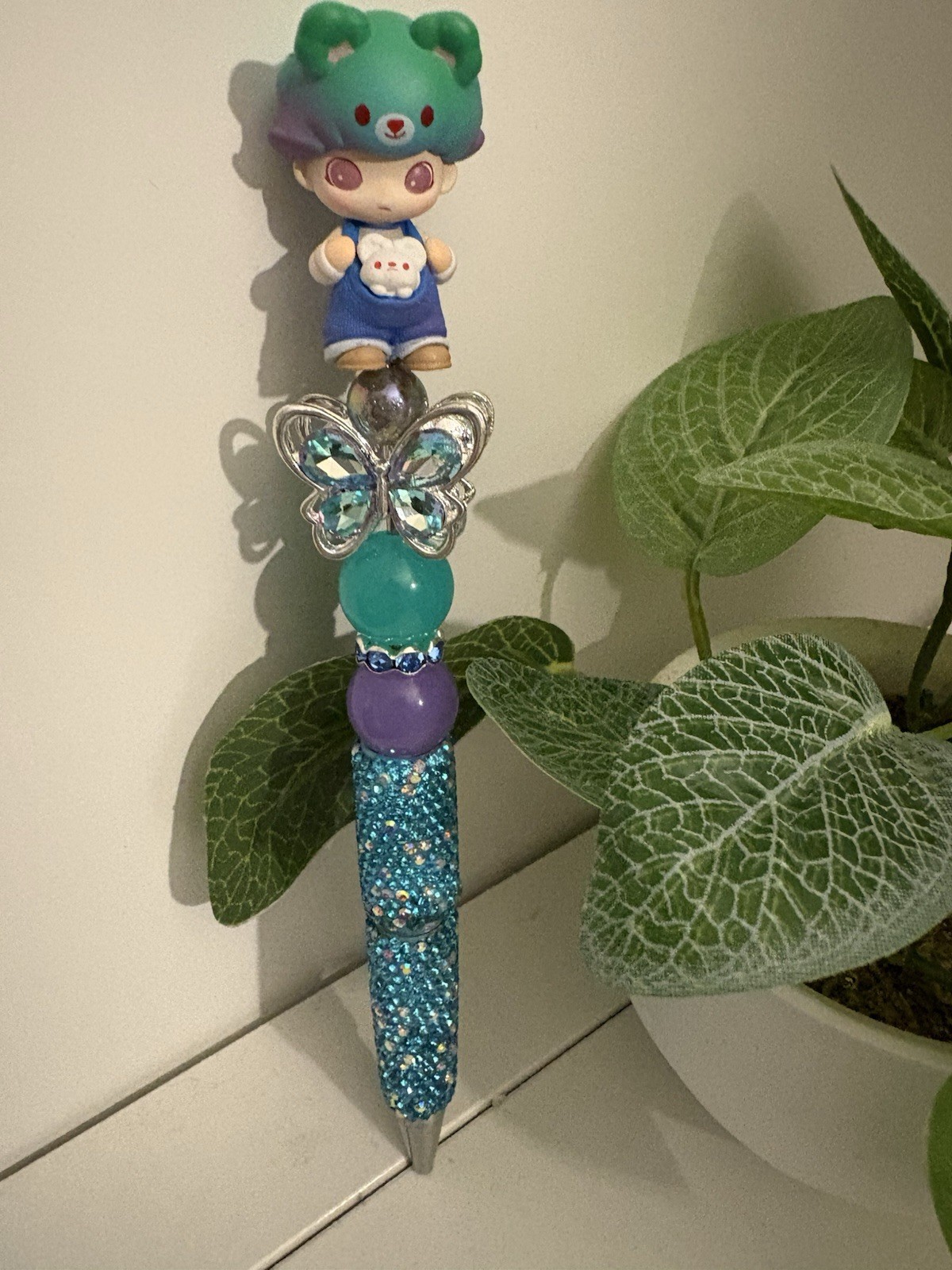 Boy PM Beaded Rhinestone Pen