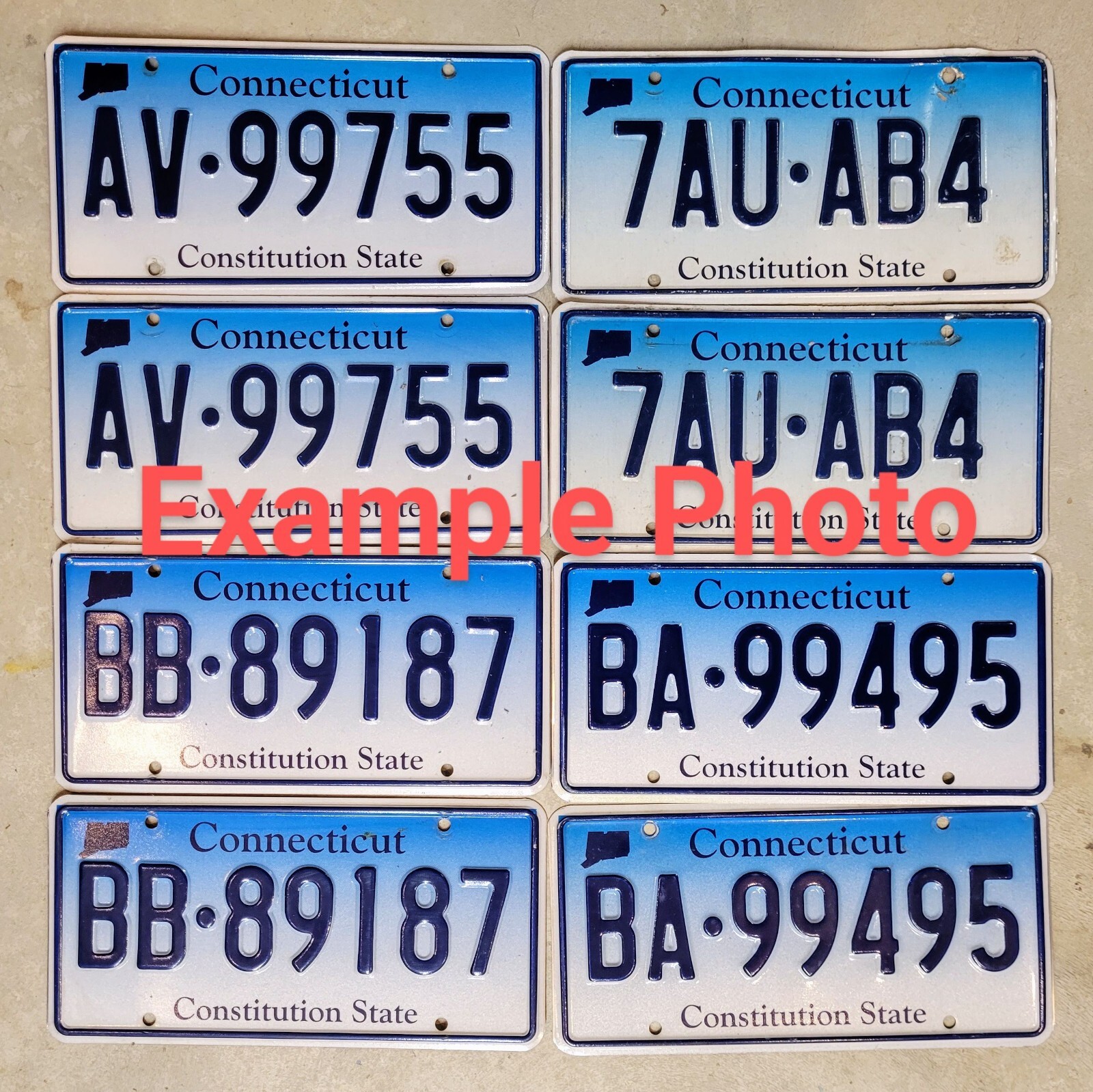 CONNECTICUT LICENSE PLATE PAIR 🔥FREE SHIPPING🔥 1 ~ RANDOM MATCHING SET