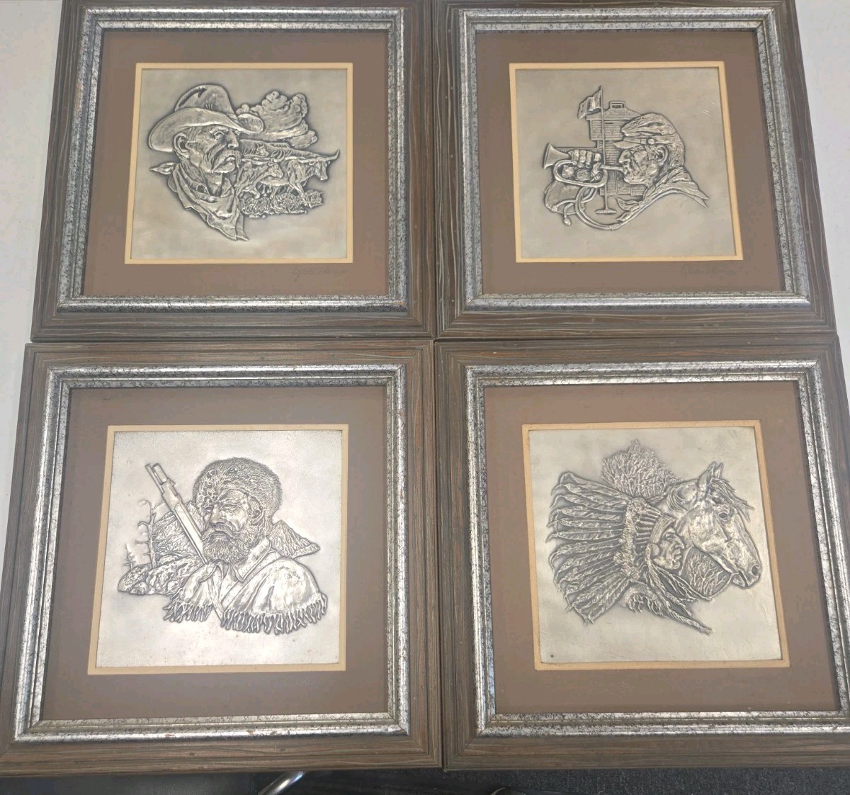 4 PC. 1976 FRANKLIN MINT ”THE WESTERNERS” Complete set