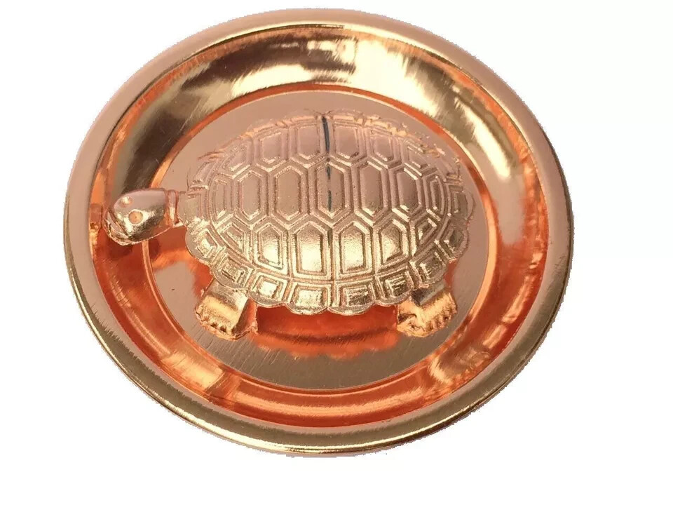 2.5 inch Copper Tortoise Turtle Kuber Kachua Yantra For Wealth & Success