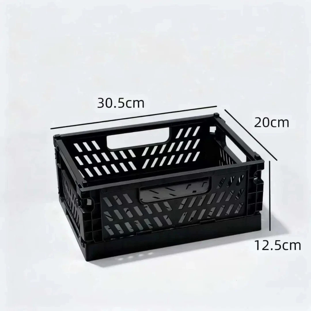 Juggernaut Storage 24QT Plastic Heavy-Duty Milk Crate, Black