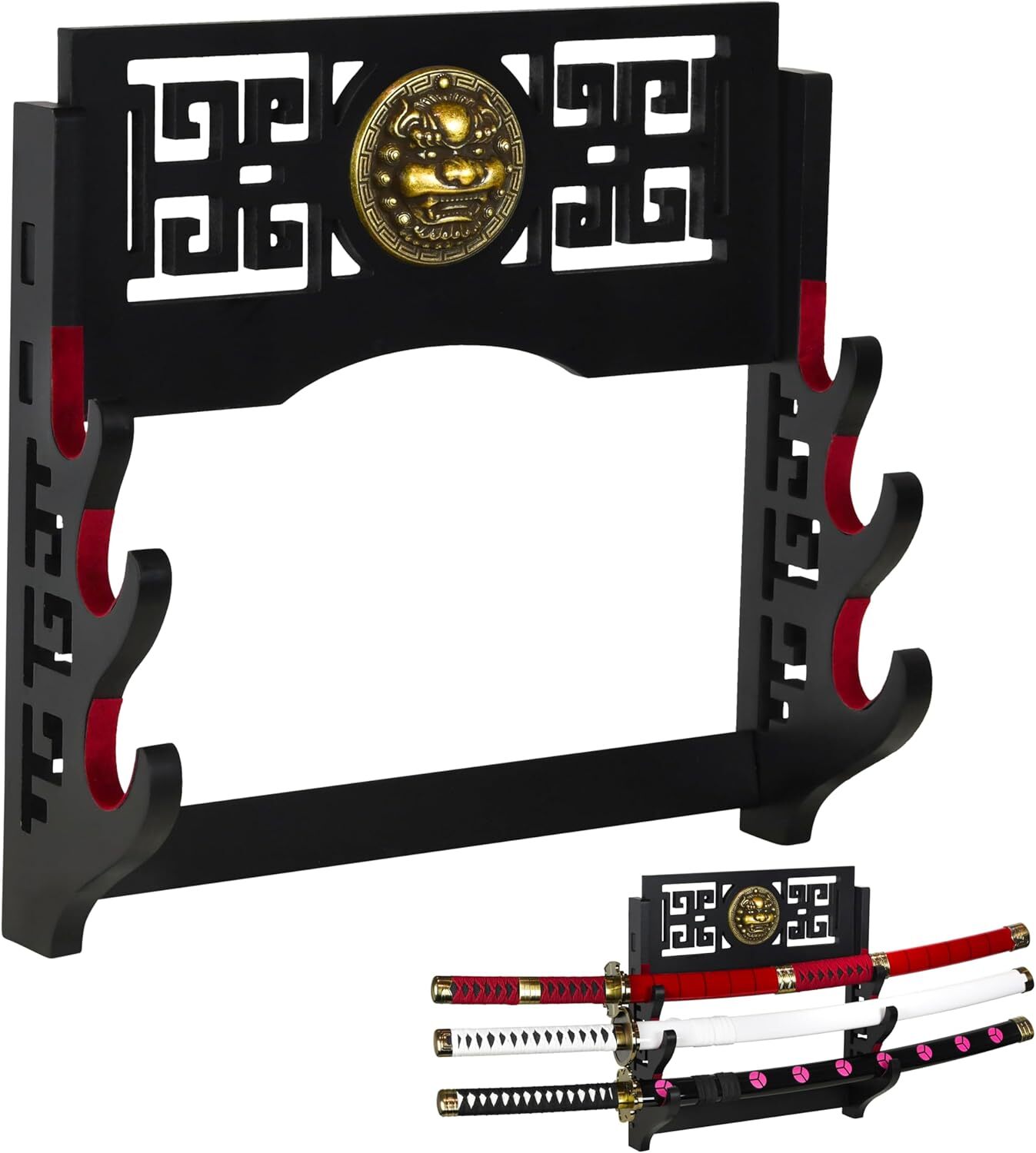 Wall Mount Sword Holder – 4 Tier Options Available – Crafted Using Wood Katan…