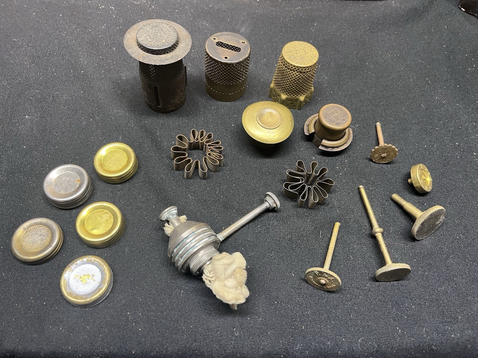 Lot of 18 Vintage & Antique Oil Lamp Parts for Restoration Purpose #1057