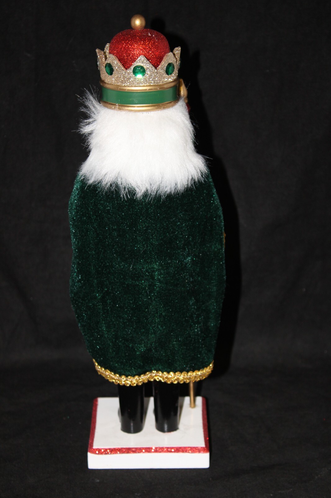 Wondershop Wooden Christmas 14″ Nutcracker Soldier Green Red Gold Glitter