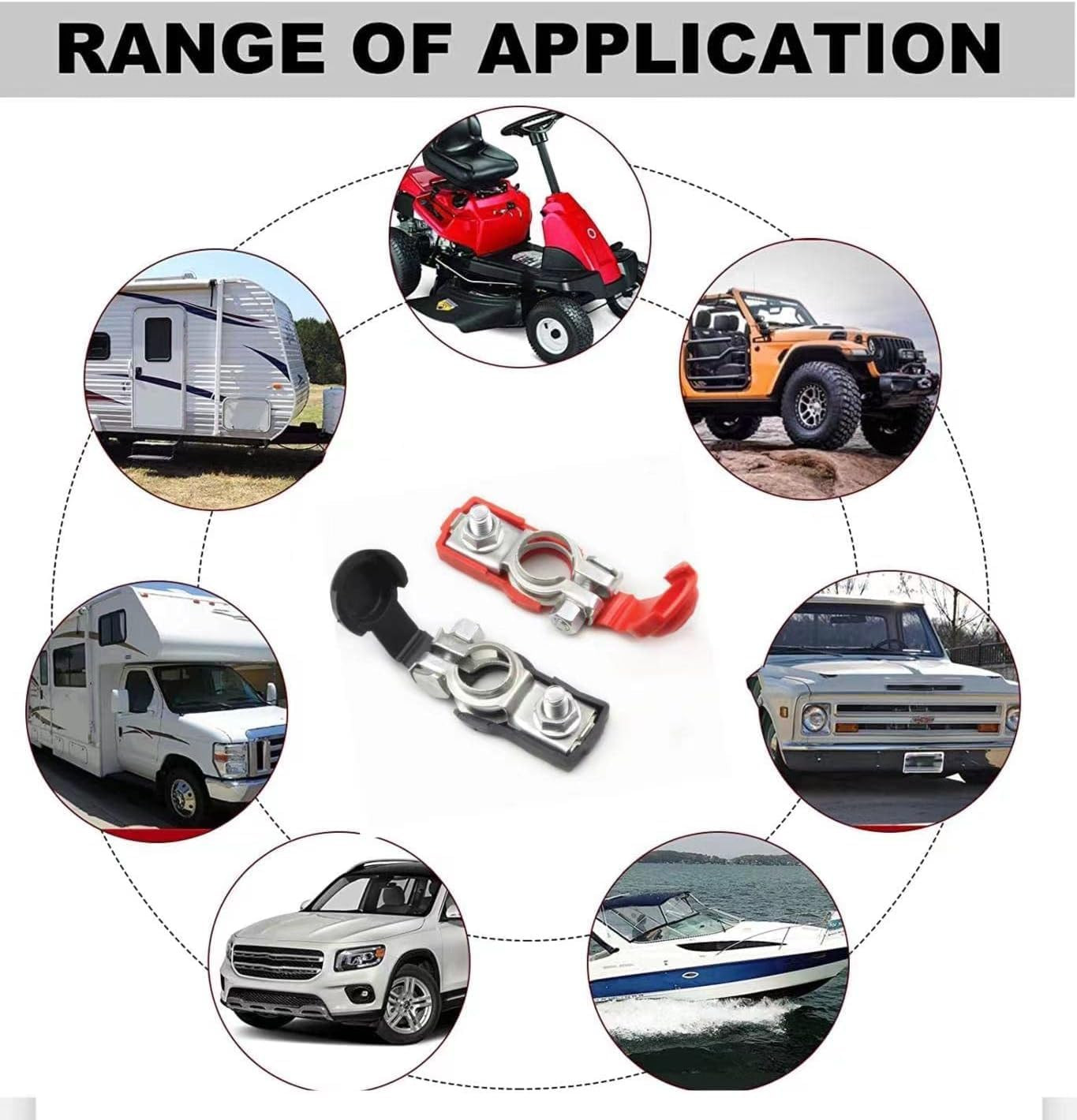 Universal Negative & Positive Battery Cable Terminals – Automotive Terminal Clam