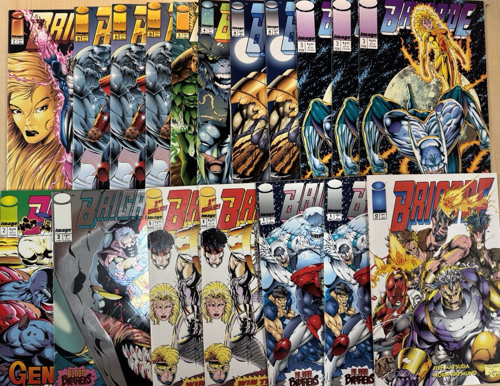 Lot 18x Brigade Image Comics 1992 #0 1 2 3 4 5 6 7 – Avg. NM Condition
