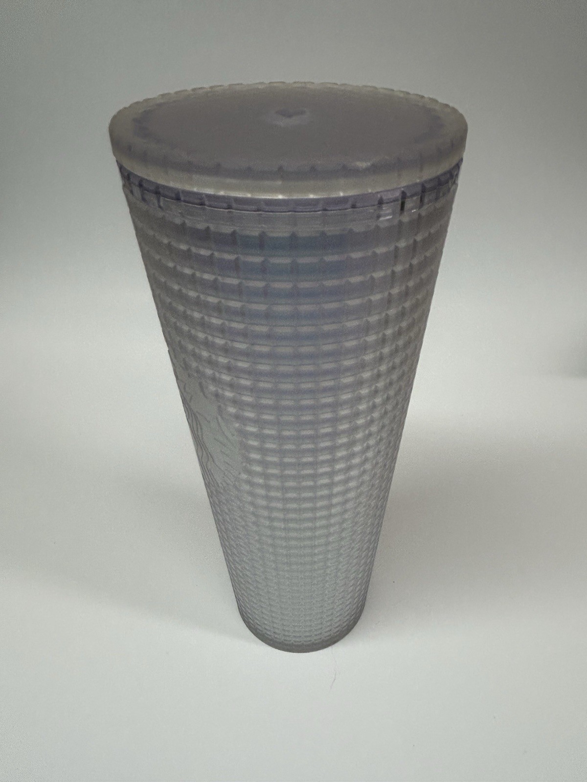 Starbucks 2022 Spring Soft Touch White Unicorn Pearl Grid Iridescent Tumbler
