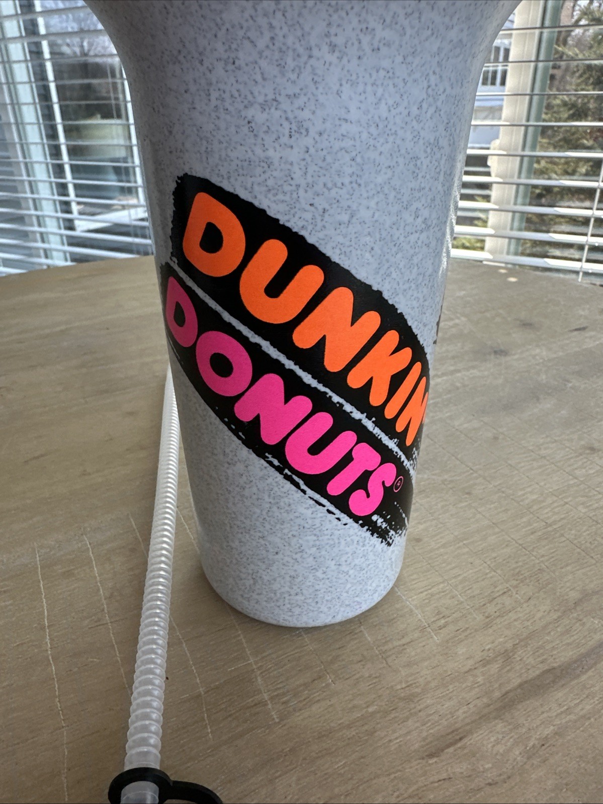 Vintage Dunkin’ Donuts 48oz Plastic Cup Travel Tumblr Straw Lid Rare USA Betras