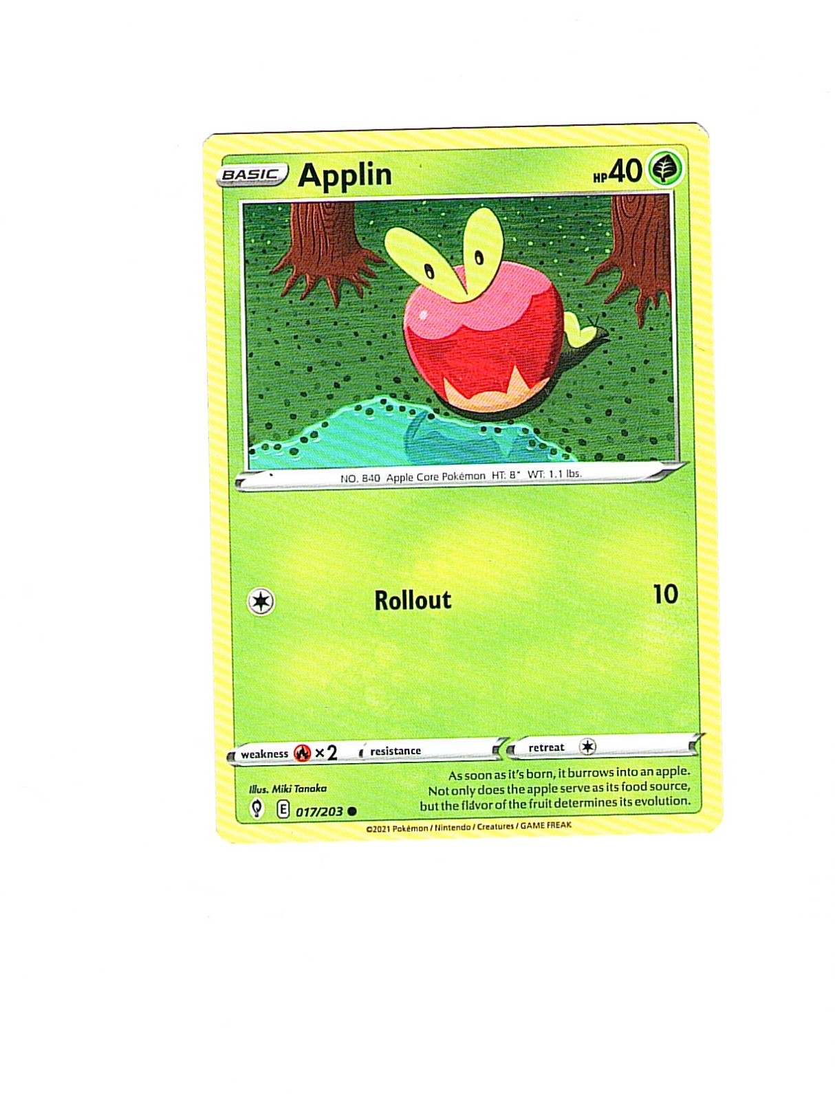 Applin Common SWSH07: Evolving Skies 017/203 NM