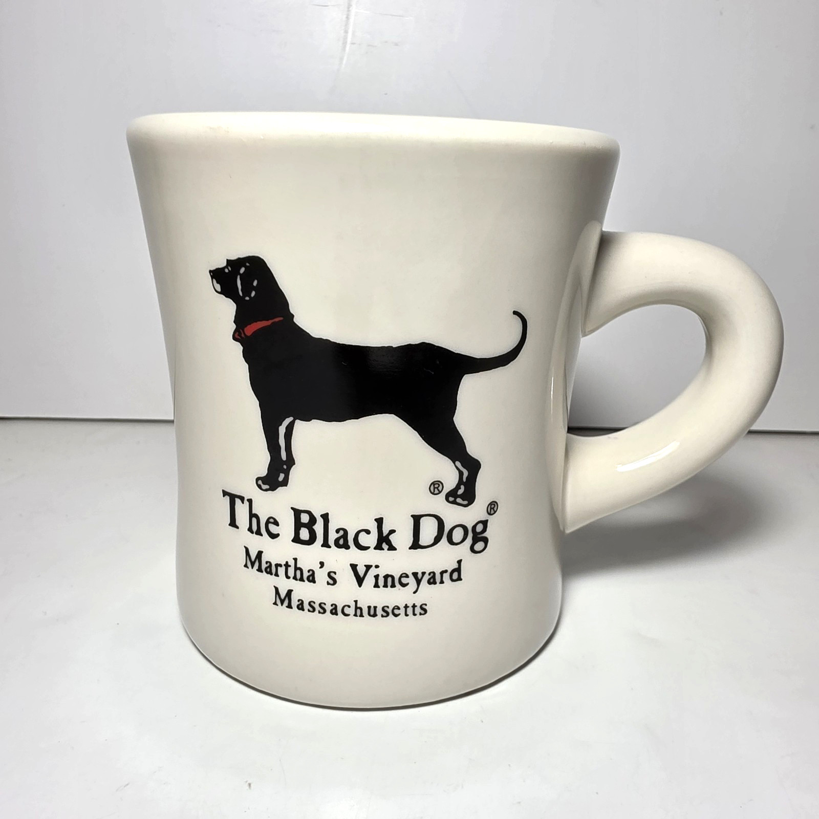 THE BLACK DOG Martha’s Vineyard MA Heavy Ceramic Coffee Mug Diner Style Cup