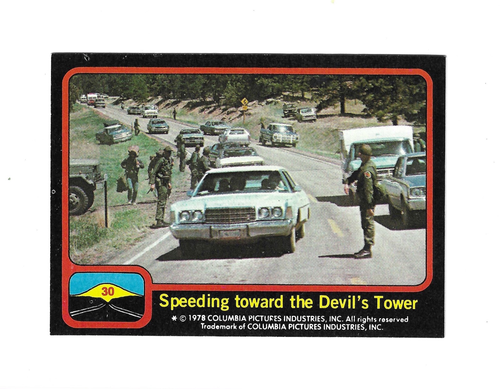 1978 Topps Close Encounters CE3K #30 Speeding toward the… (Sharp Corners)