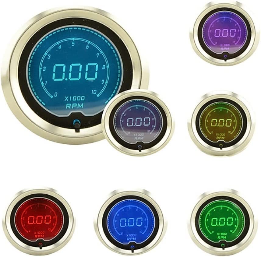 Black 7 Color LED Display Volt Voltmeter Gauge 8~18V for Car 7 Color Volt Gauge