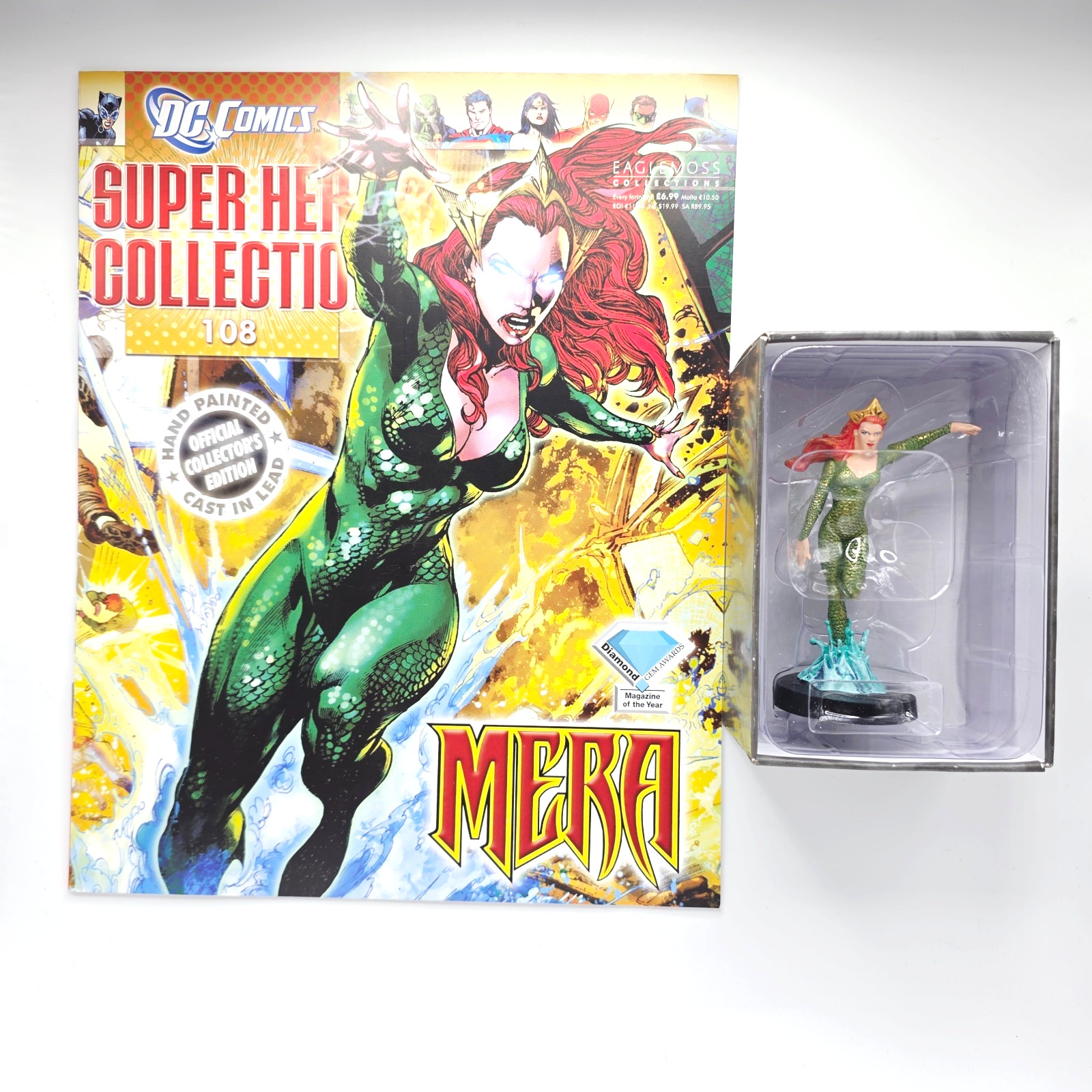 DC Comics MERA #108 Eaglemoss Super Hero Collection Lead Figurine and Comic