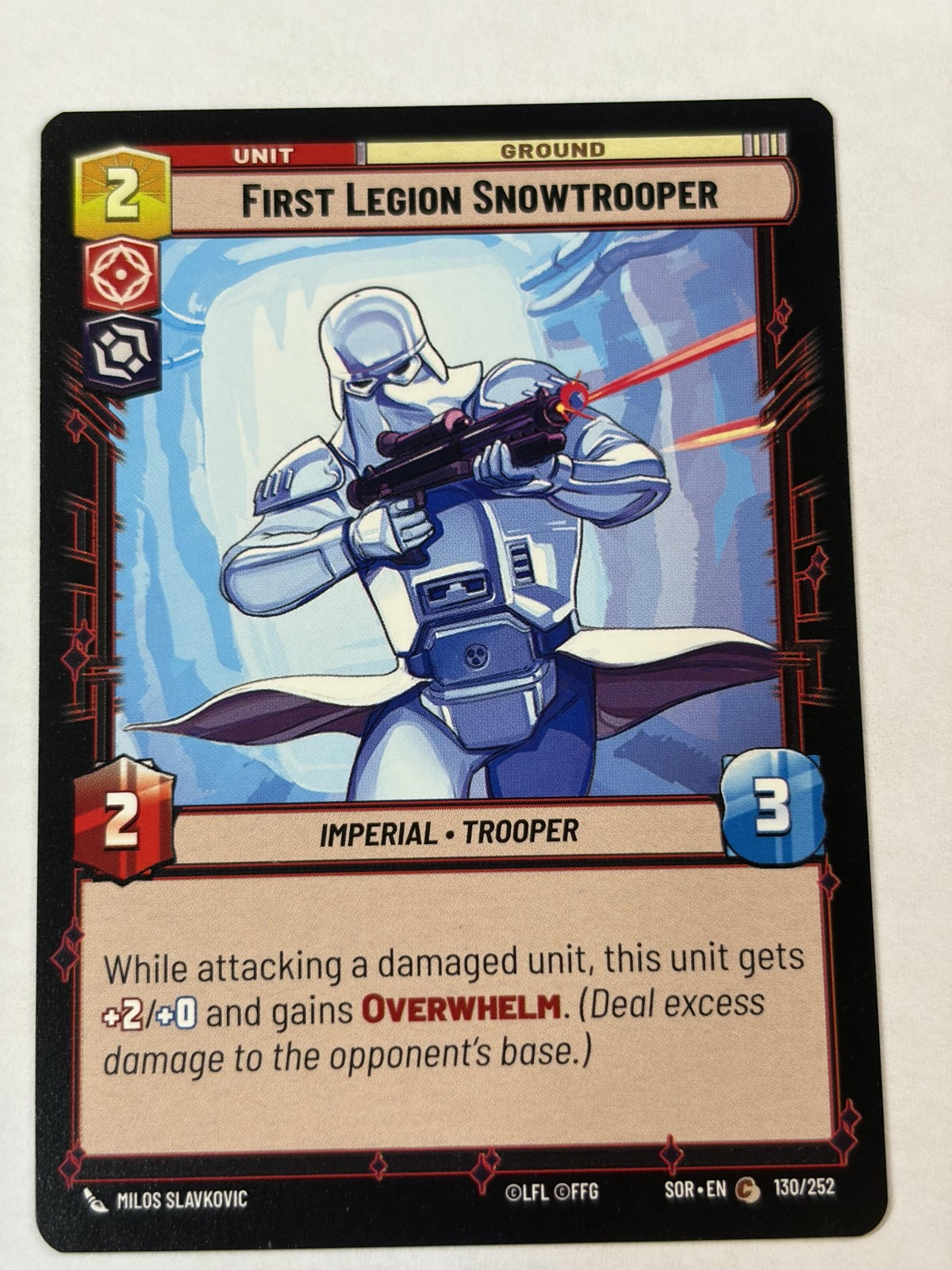 Star Wars Fantasy Flight Games Trading Card 130/252 First Legion Snowtrooper NM