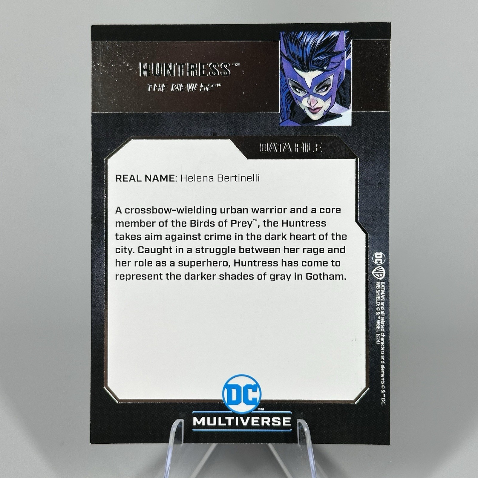 McFarlane DC Multiverse Huntress New 52 Collector Edition Character Trading Card
