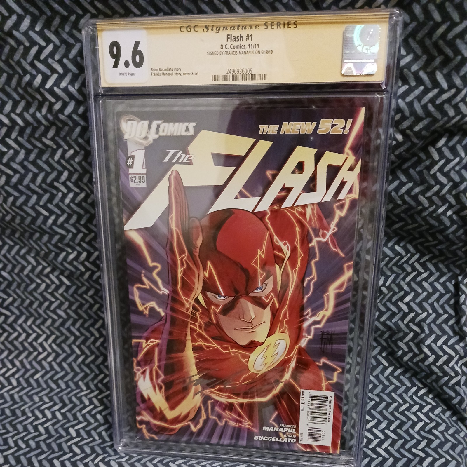 The Flash #1 CGC 9.6 (Not CGC) Signed Francis Manapul 1st Dr. Elias
