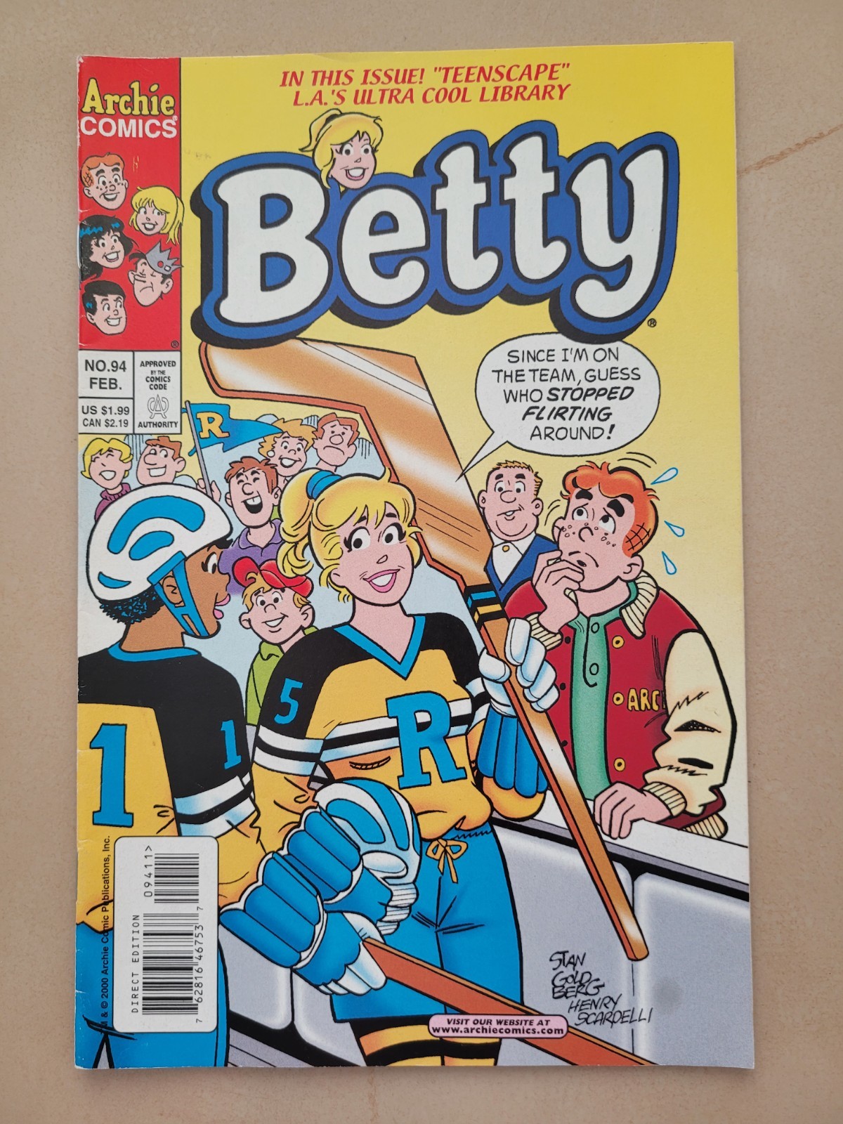 Betty #94 (2001) Archie Comics Direct Edition Very Good VG Sports Cover