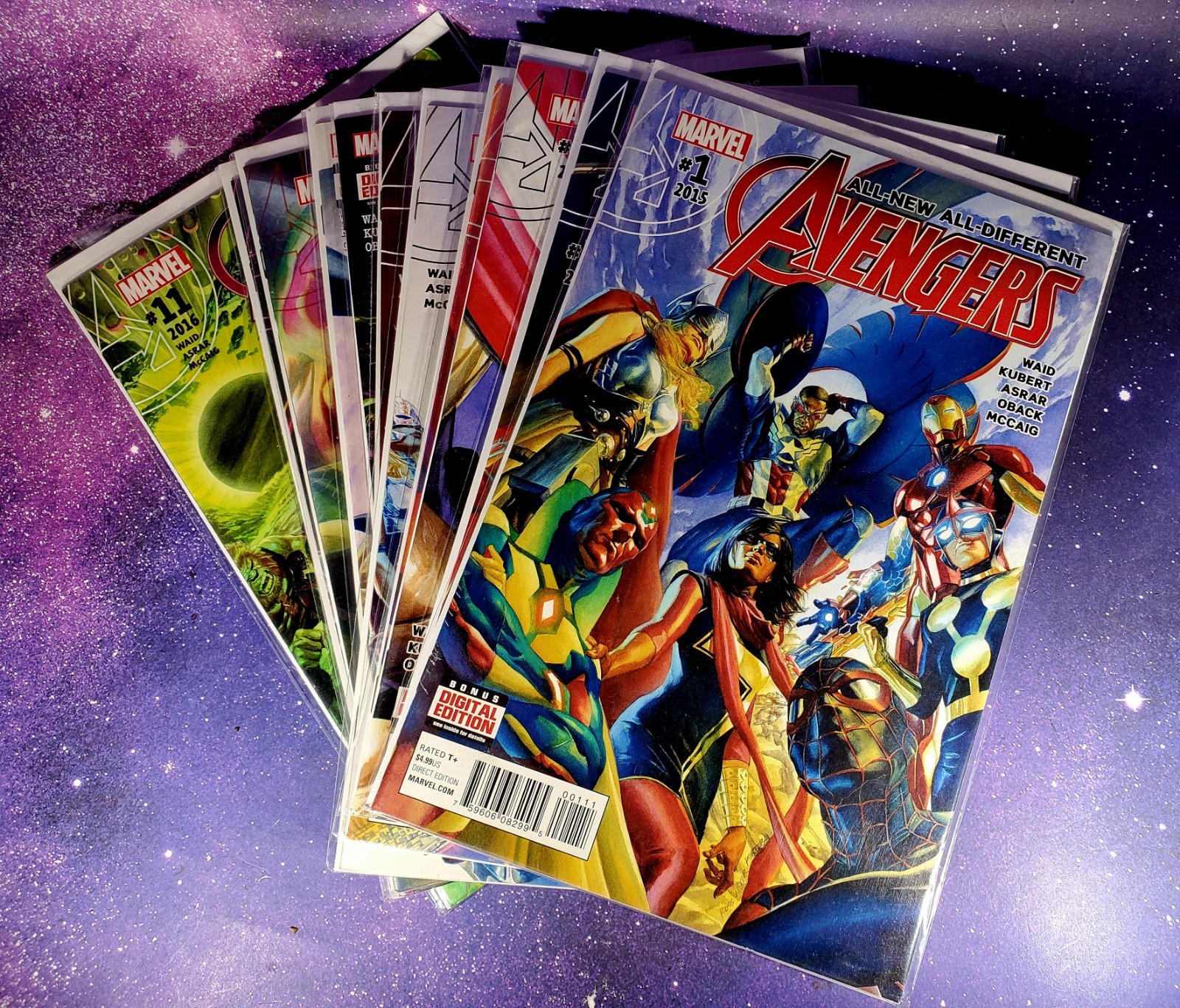 All New All Different Avengers Lot 1-11 Mark Waid Alex Ross Covers