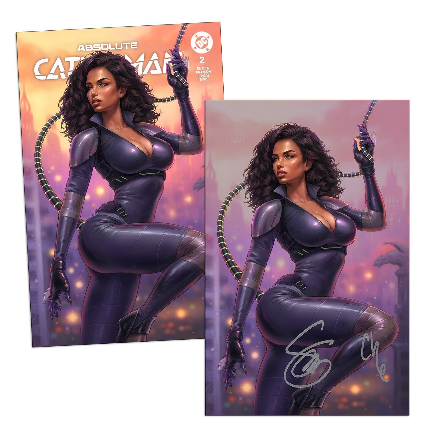 ABSOLUTE CATWOMAN #2 WILL JACK (UNRELEASED) 2x ✍️ SIGNED FOIL VIRGIN (+ TRADE)