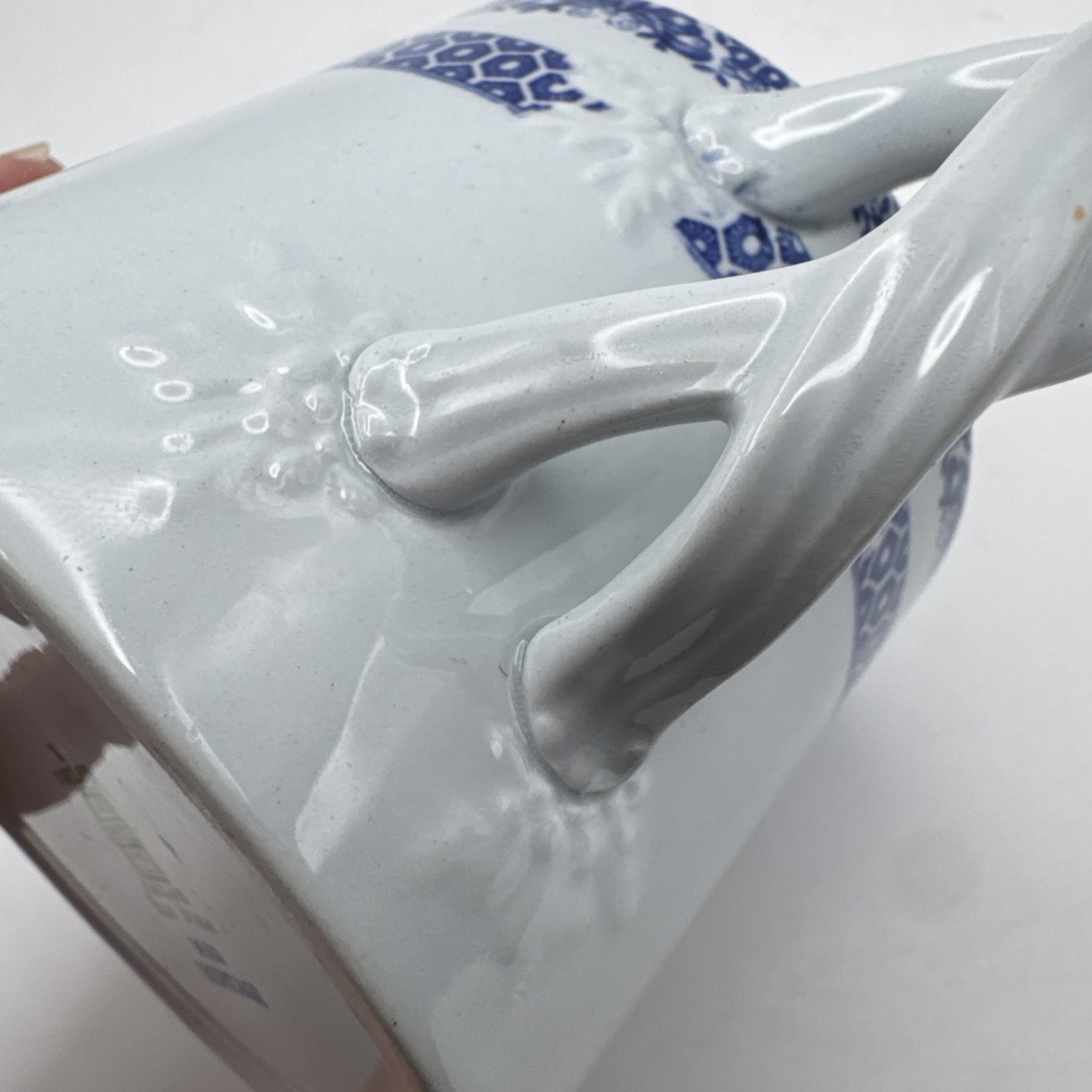 Copeland Spode Heritage Blue Creamer Eagle Milk Jug Coffee Tea Vtg Americana 4″