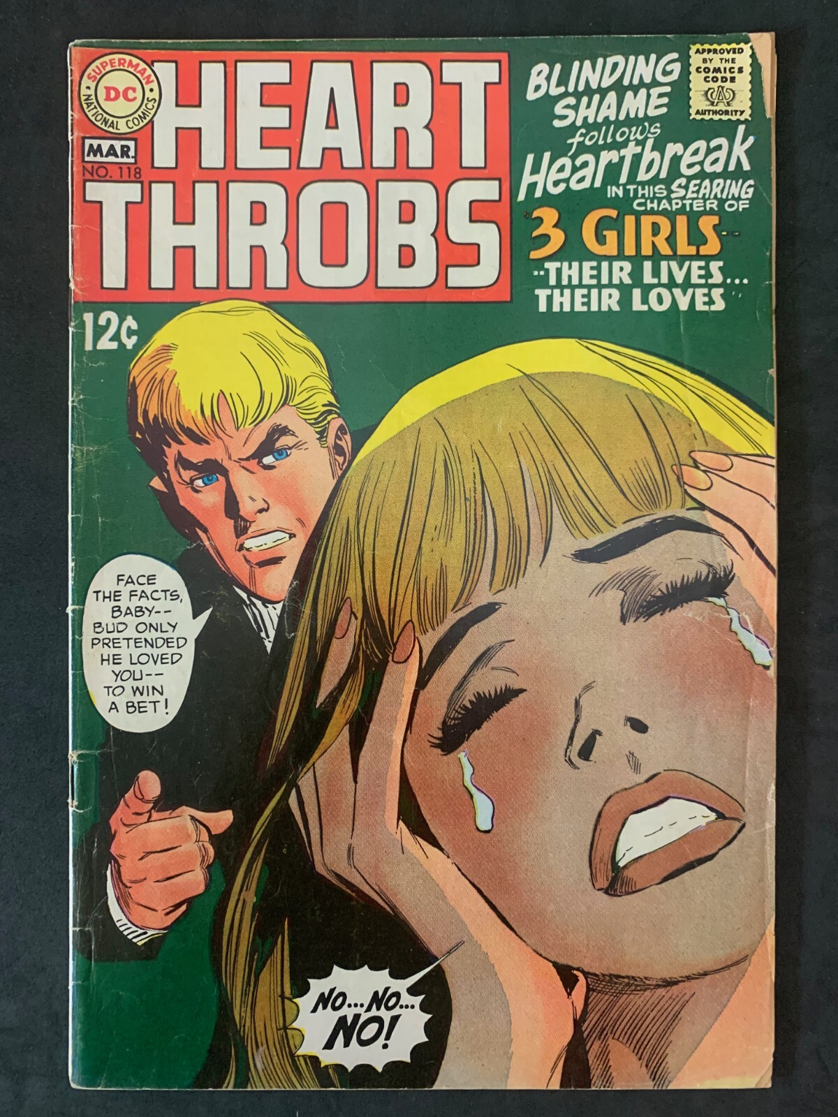 Heart Throbs 118 GD (centerfold detached) — Silver Age Romance DC Giordano 1969