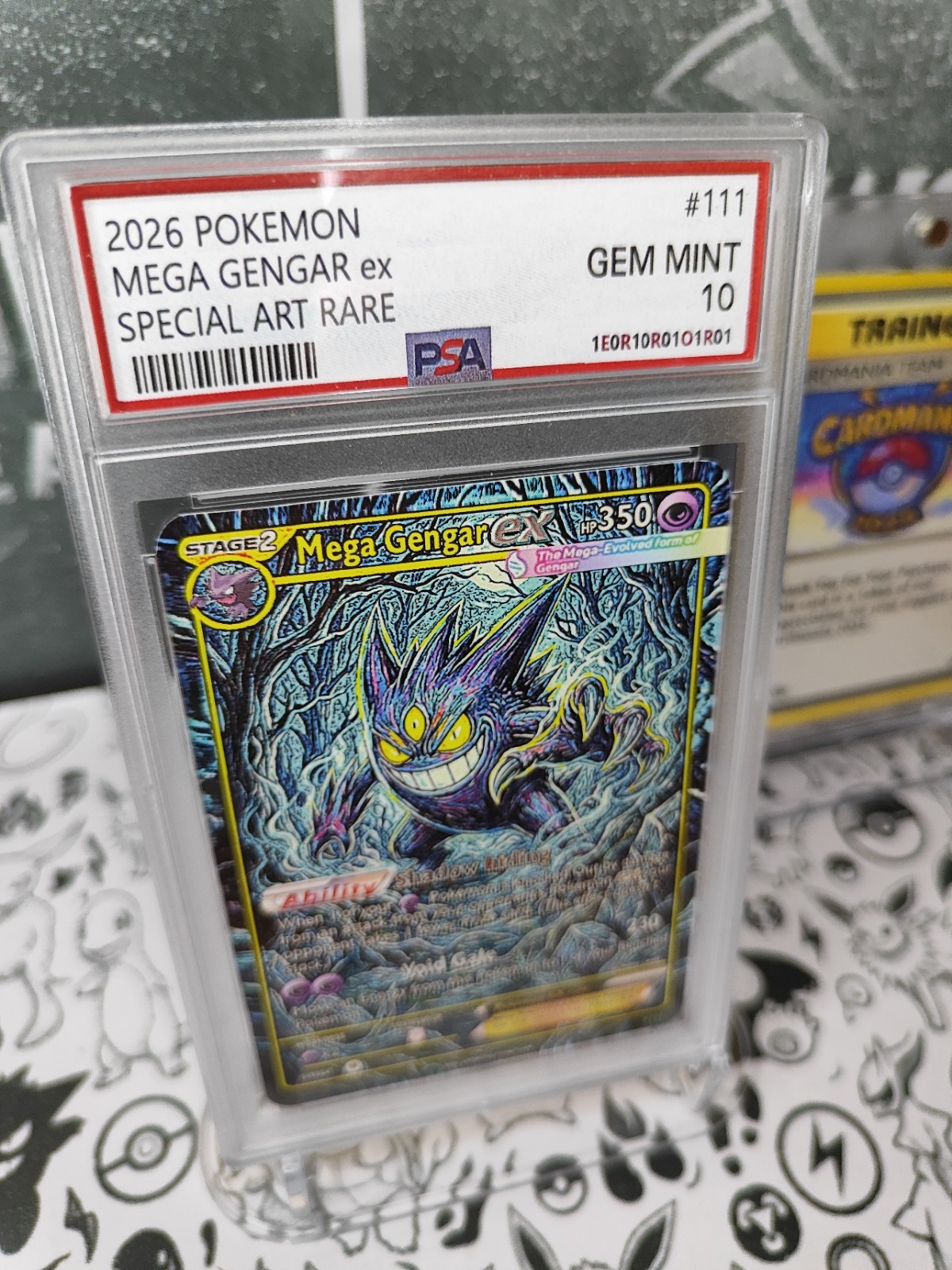 Pokemon 2026 Card M.Gengar EX SAR 30th Signed UV Italian Artist Fan Art