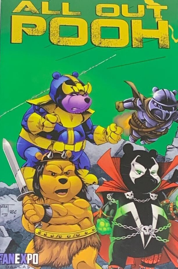 ALL OUT POOH #1A Marat Michaels X-Men Homage Trade Variant Cover FanExpo Dallas