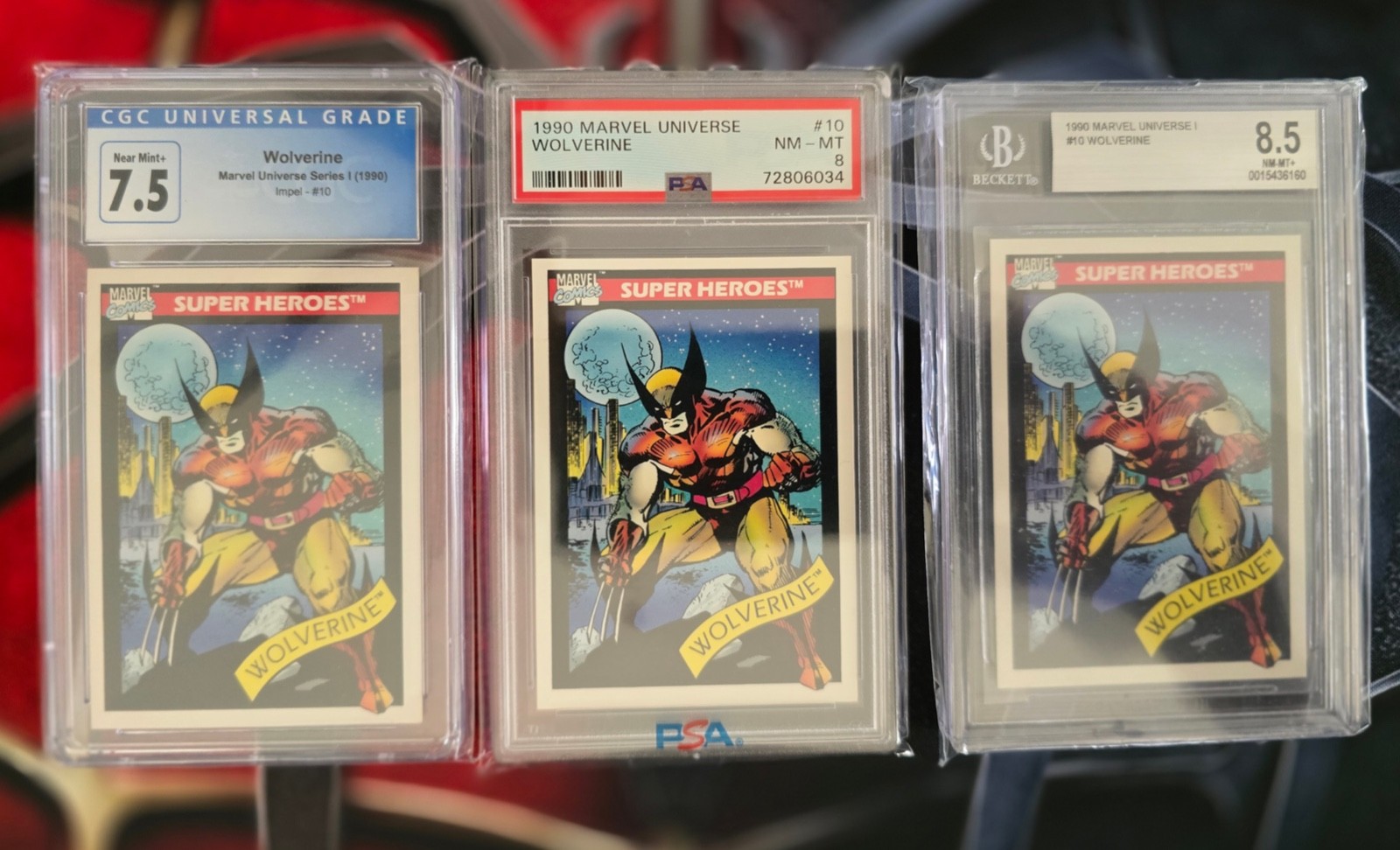 1990 MARVEL WOLVERINE GRADED LOT! (3) PSA / CGC / BECKETTS