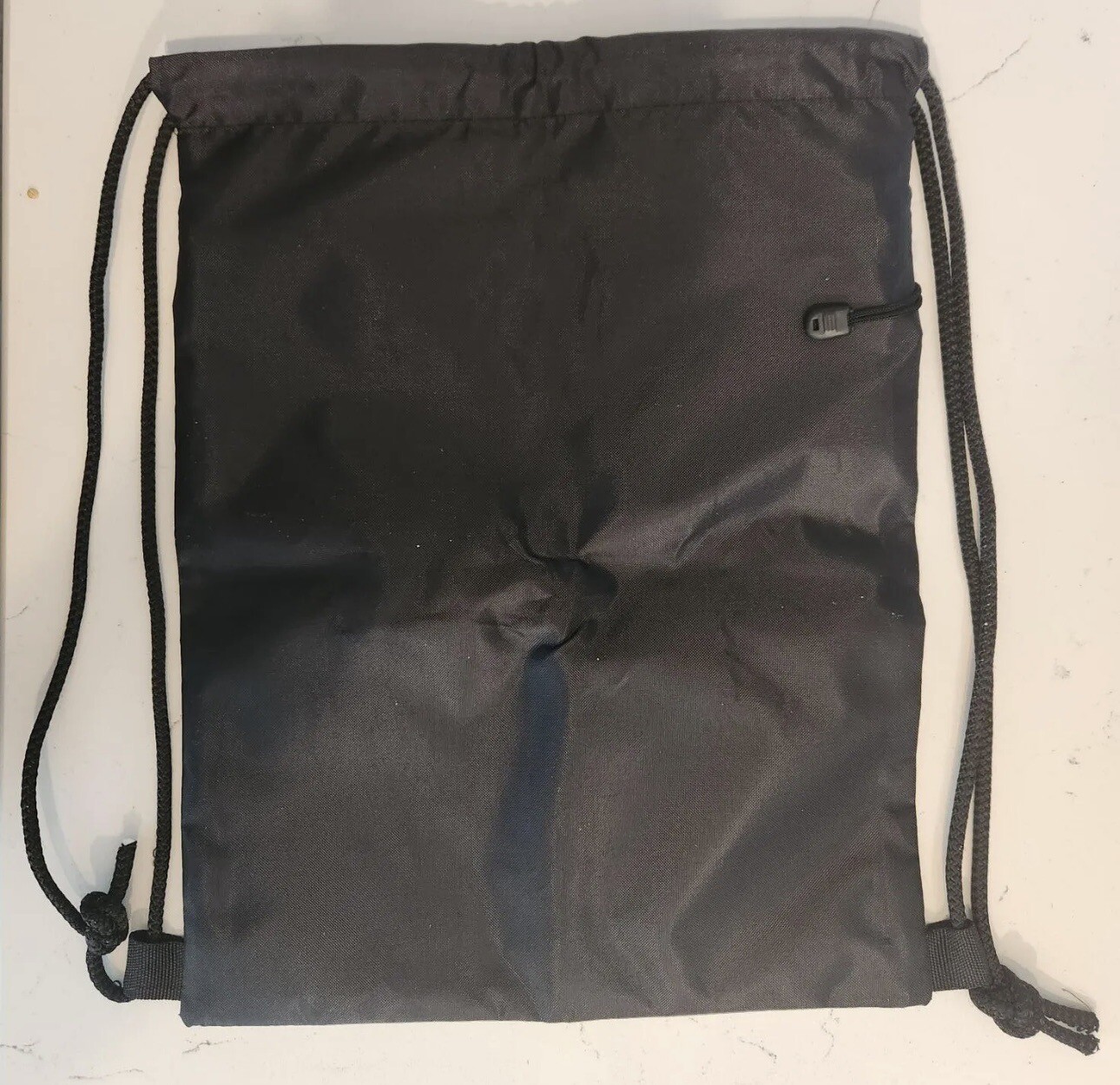 PATRON TEQUILA Drawstring Backpack, Green/White/Black, Zippered Pocket – NEW