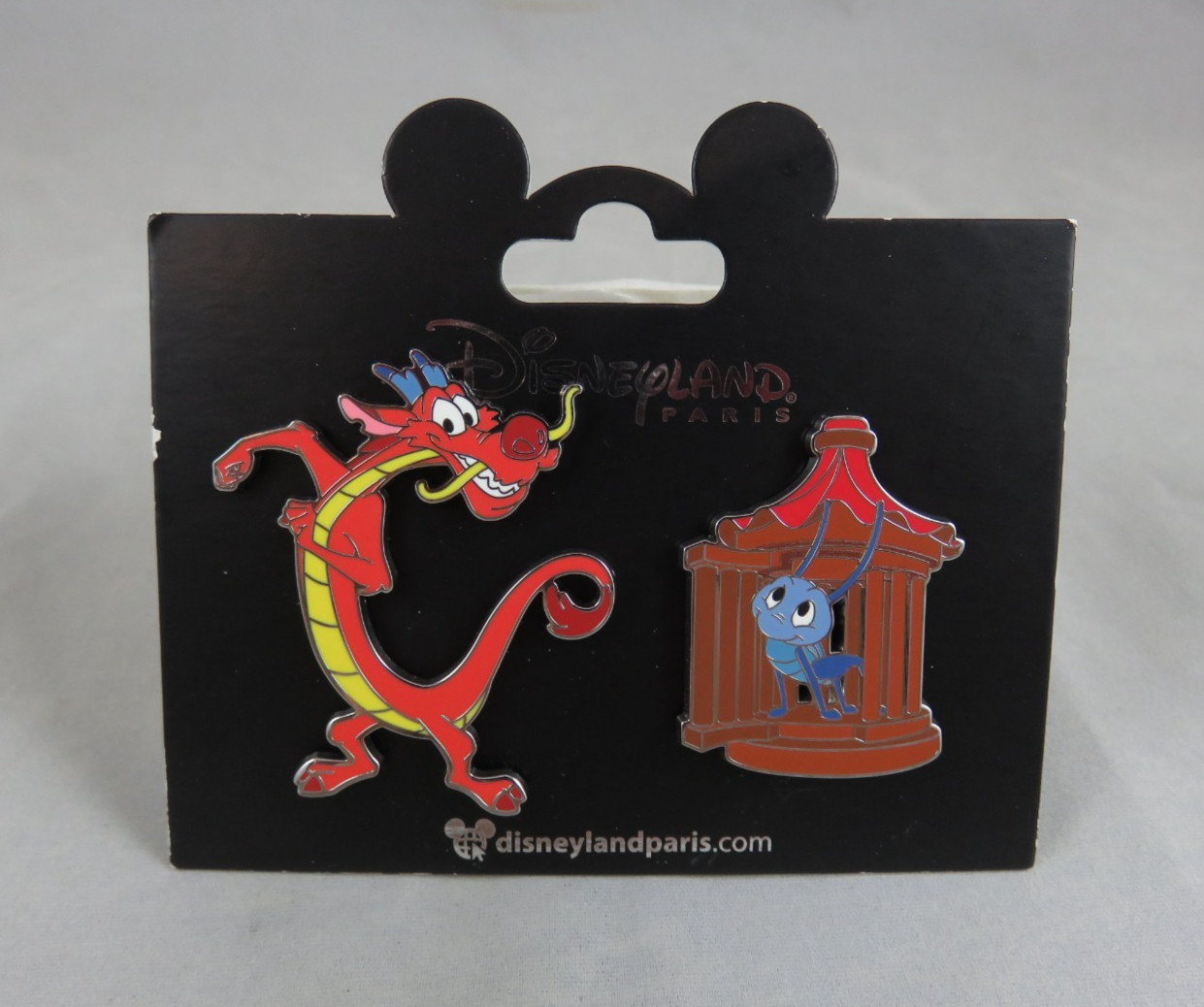 Disney Disneyland Paris Pin Set – Mushu and Cri-Kee – Mulan