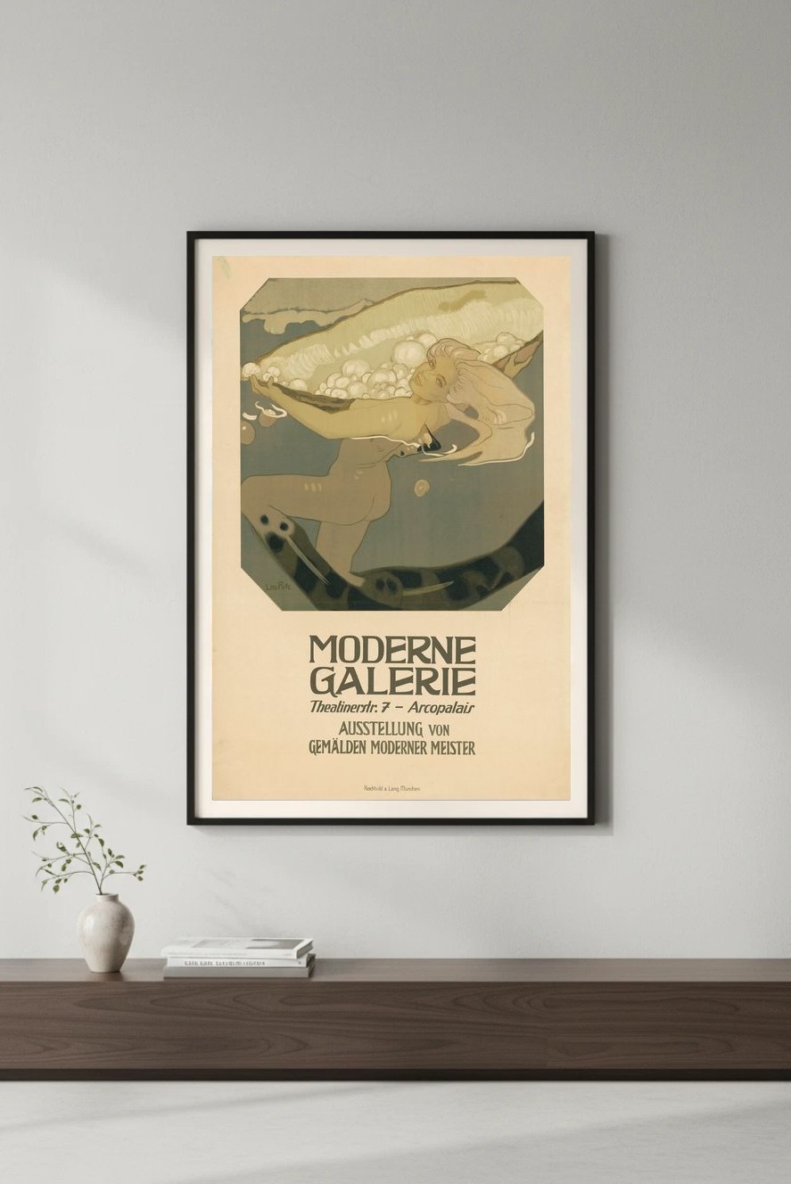 🌊 Moderne Galerie Art Deco Poster – 1900s Retro Decor – 24×36” 💎 Art Print