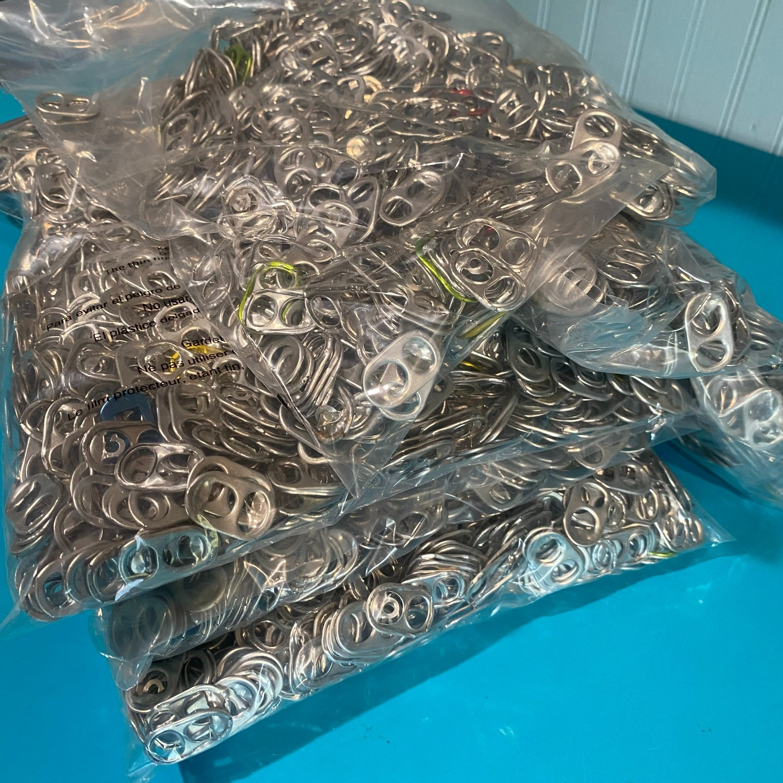 5 POUNDS ALUMINUM POP TOPS POP TABS PULL TABS BEER SODA TOPS Approx 5500