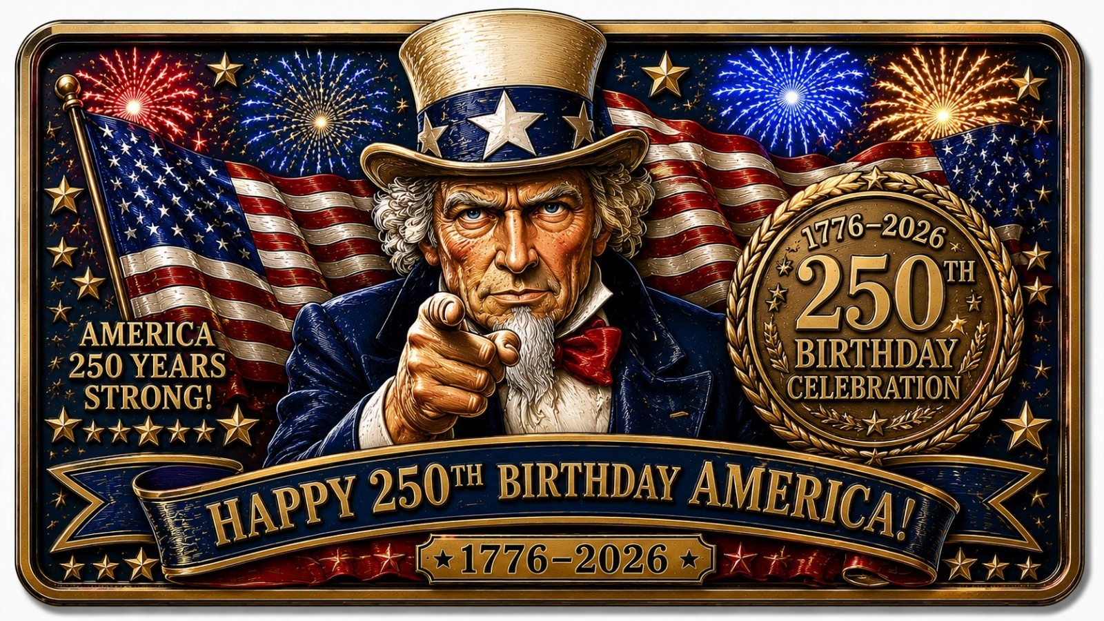 2021 America’s 250 Anniversary Collectible Refrigerator Magnet 4X6 Inch
