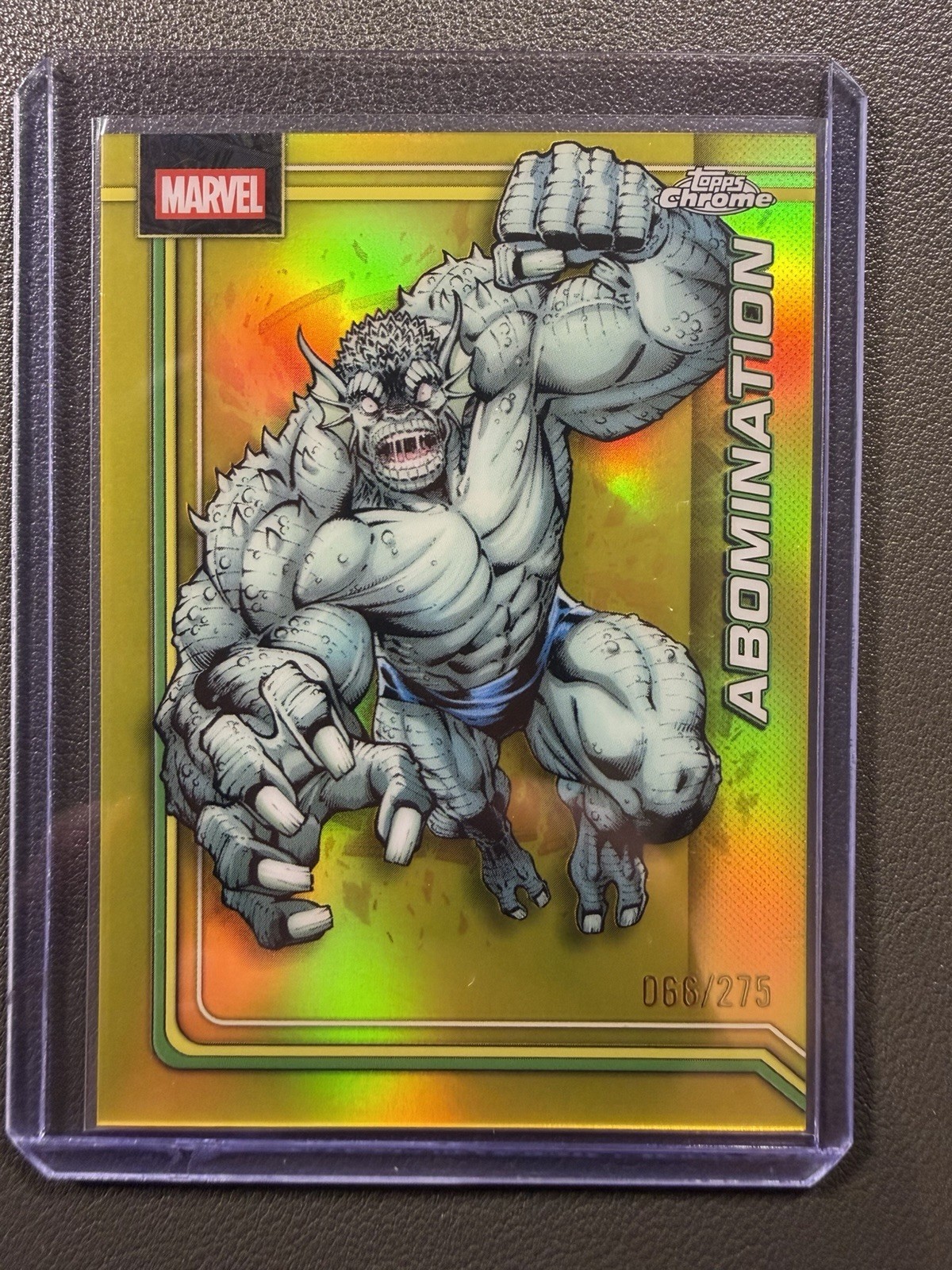 2026 Topps Chrome Marvel #1 Abomination Yellow Refractor 66/275