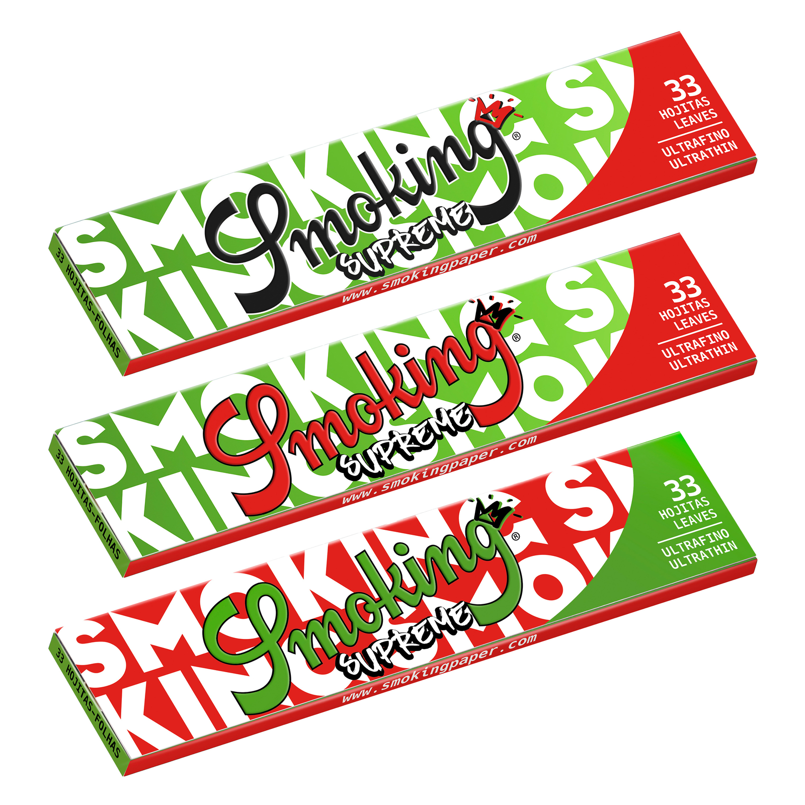 Smoking Supreme Rolling Paper, Cigarette Papers, King Size (110mm) Full Box