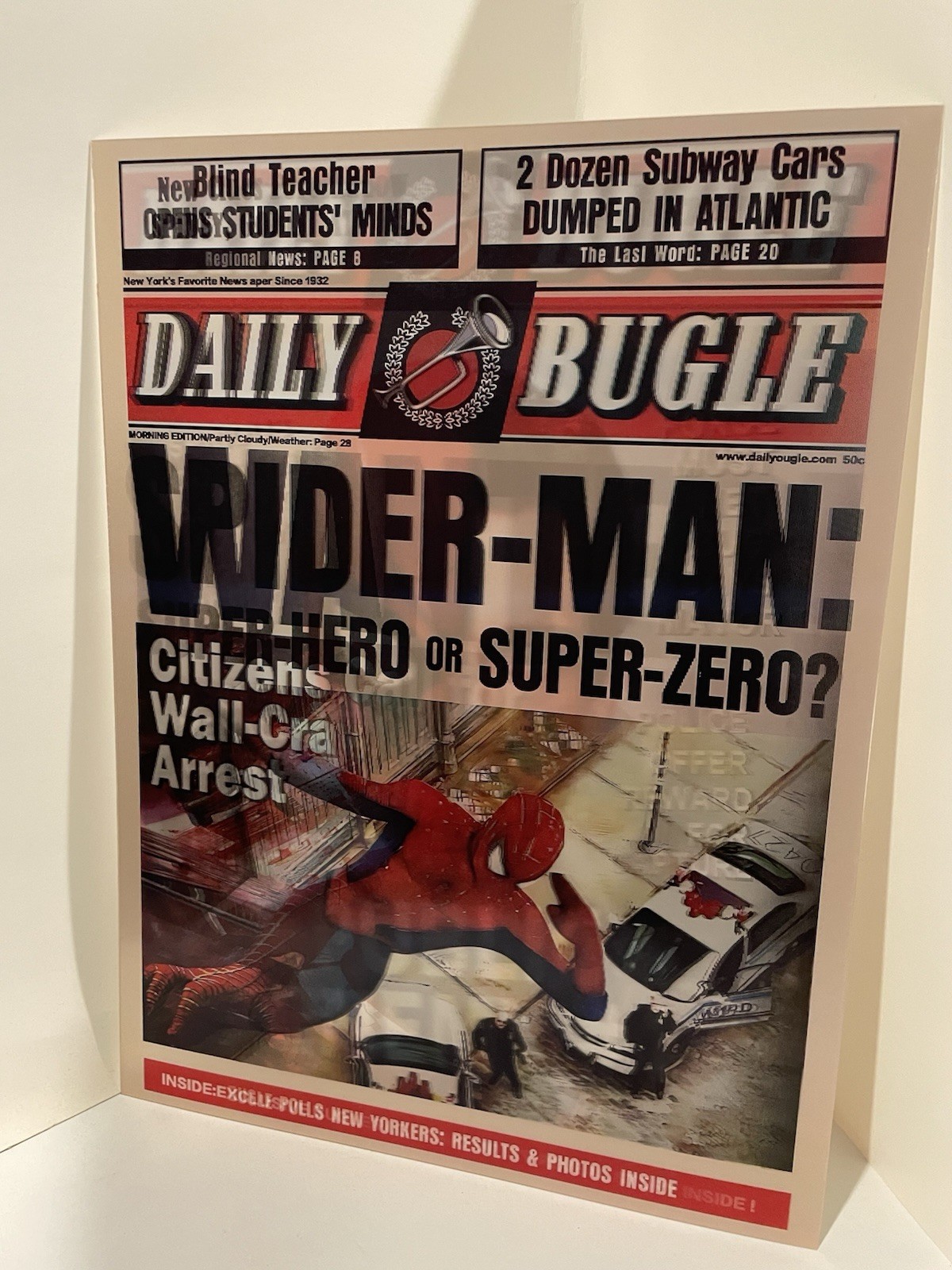 Spider-Man Daily Bugle 3D Changing Holographic Lenticular Poster