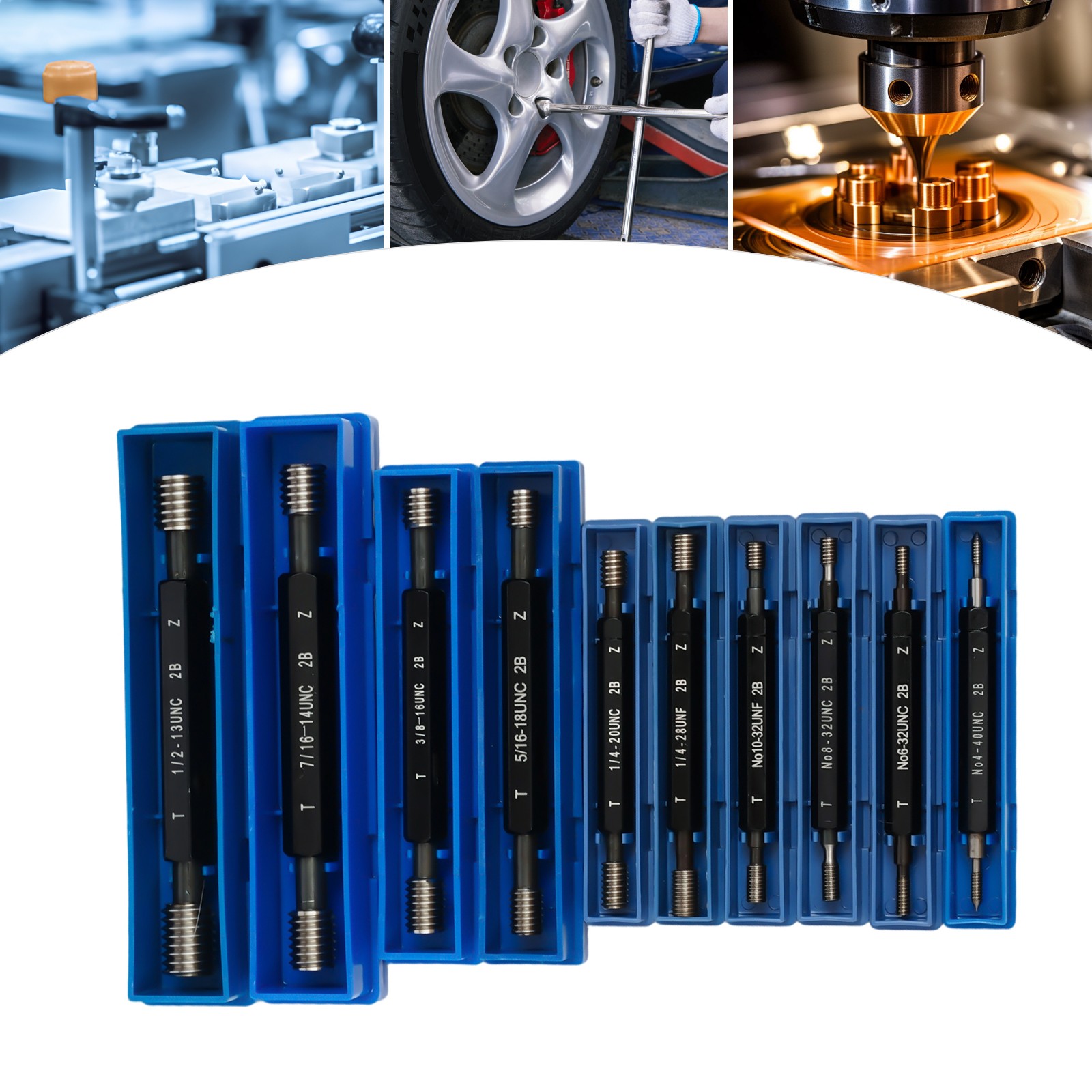 10 Pcs American Thread Plug Gage Gauge Set Double End Go And No Go H28 SKD11