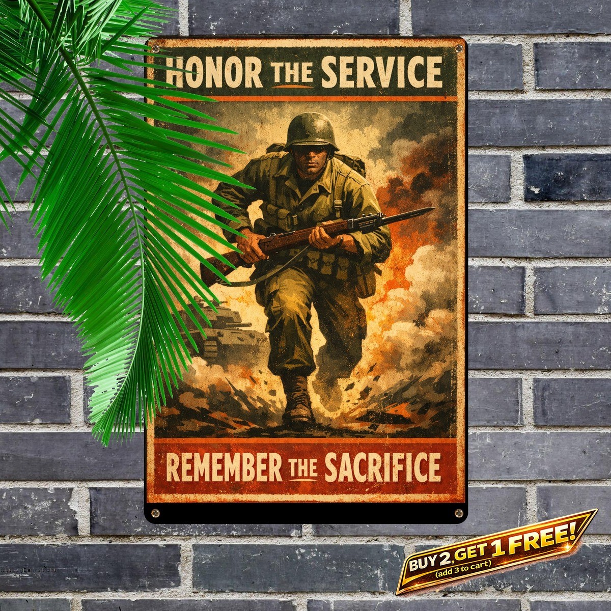 My Oath Never Expires Veteran Metal Sign 8×12 Military Art