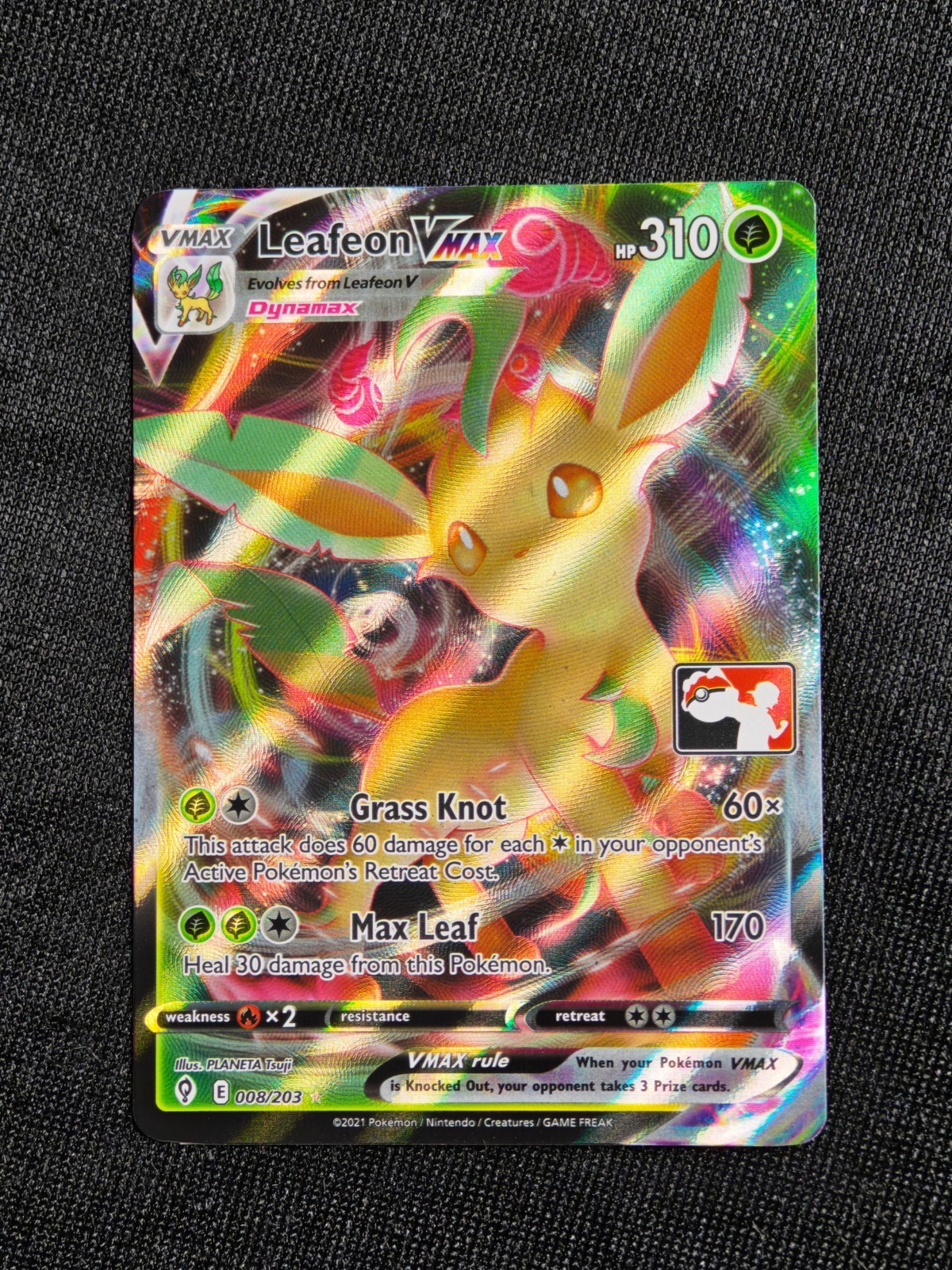 Leafeon Vmax Pokemon Prize Pack Series 1 Stamped Promo Pokemon Card NM/M