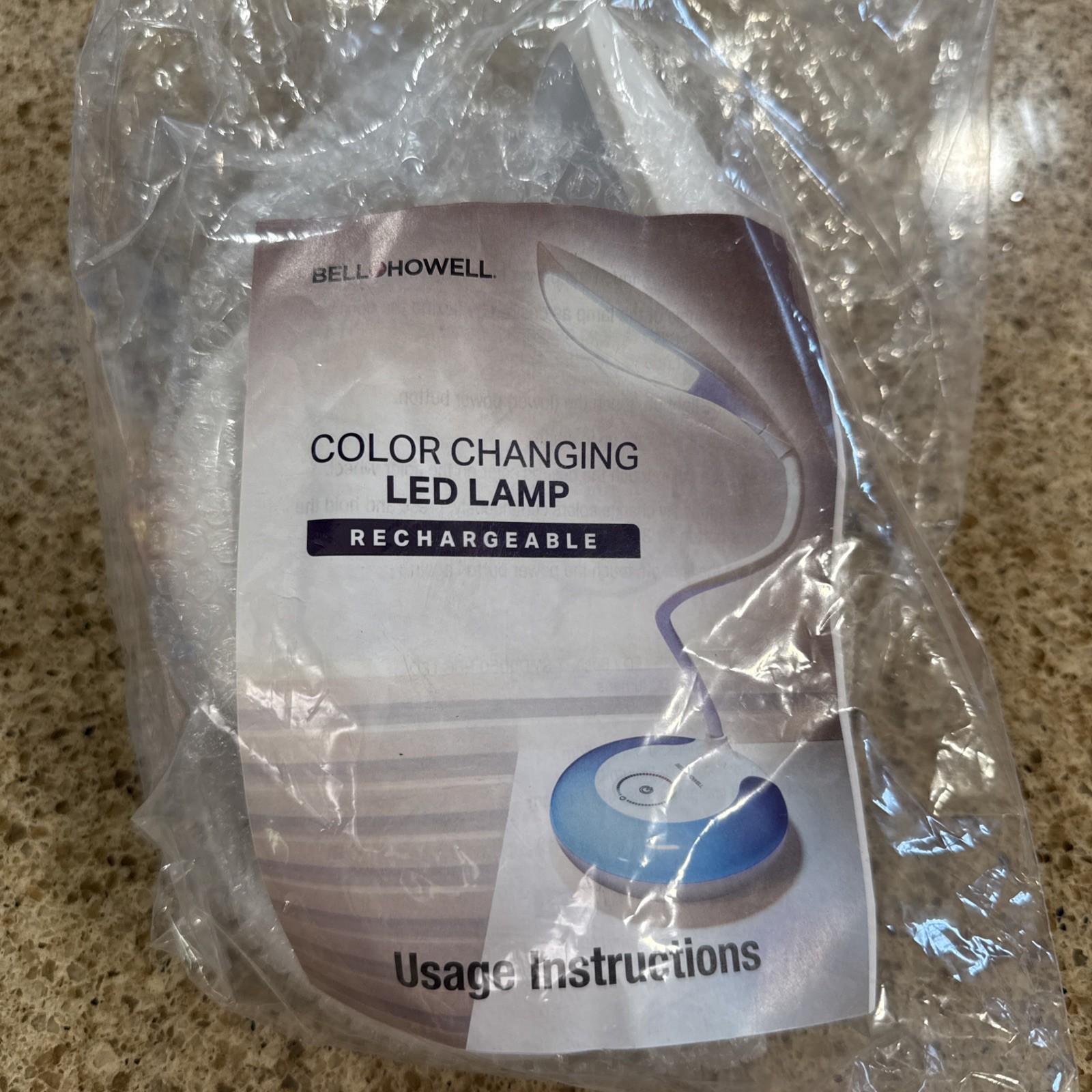 Bell Howell Color Changing Led Lamp Rechargeable W/256 Mood Colors NWOB B2
