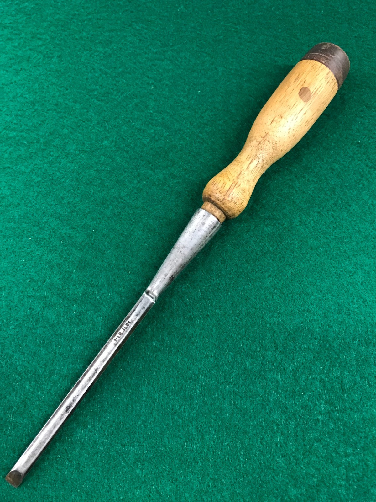Vintage FULTON 1/4″ Mortise Bevel Edge Socket Firmer Chisel