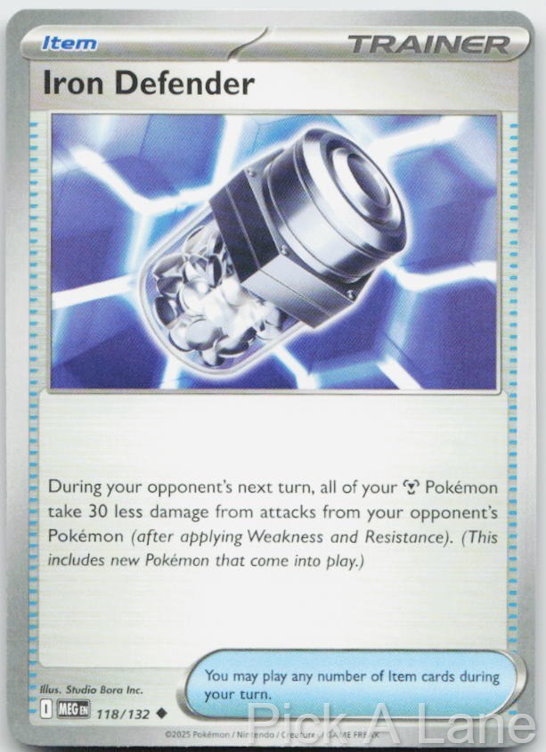 Iron Defender 118/132 Uncommon Mega Evolution Pokemon Near Mint