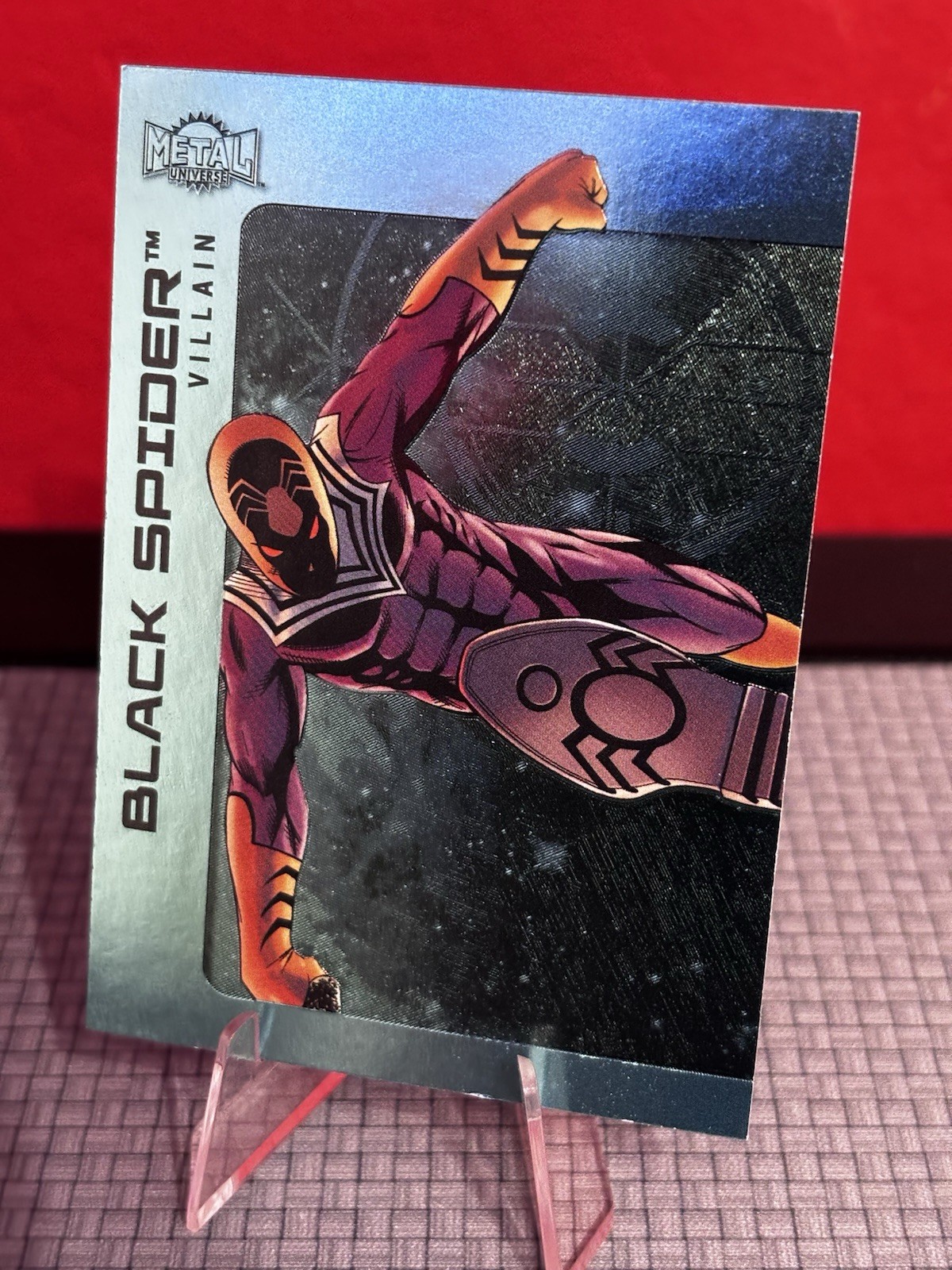 Black Spider 2025 Skybox Metal Universe Batman Aqua FX #164