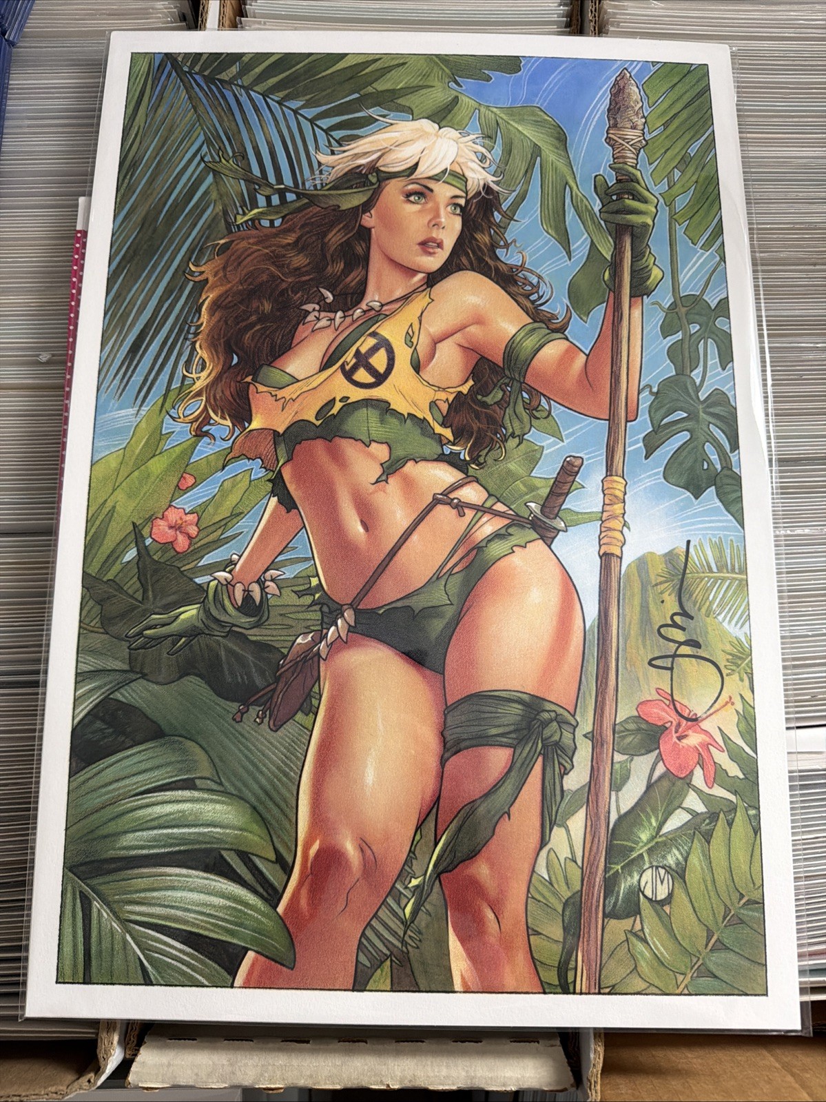 JOSHUA MIDDLETON ROGUE SAVAGE LAND 13×19 SIGNED ART PRINT marvel comics x-men