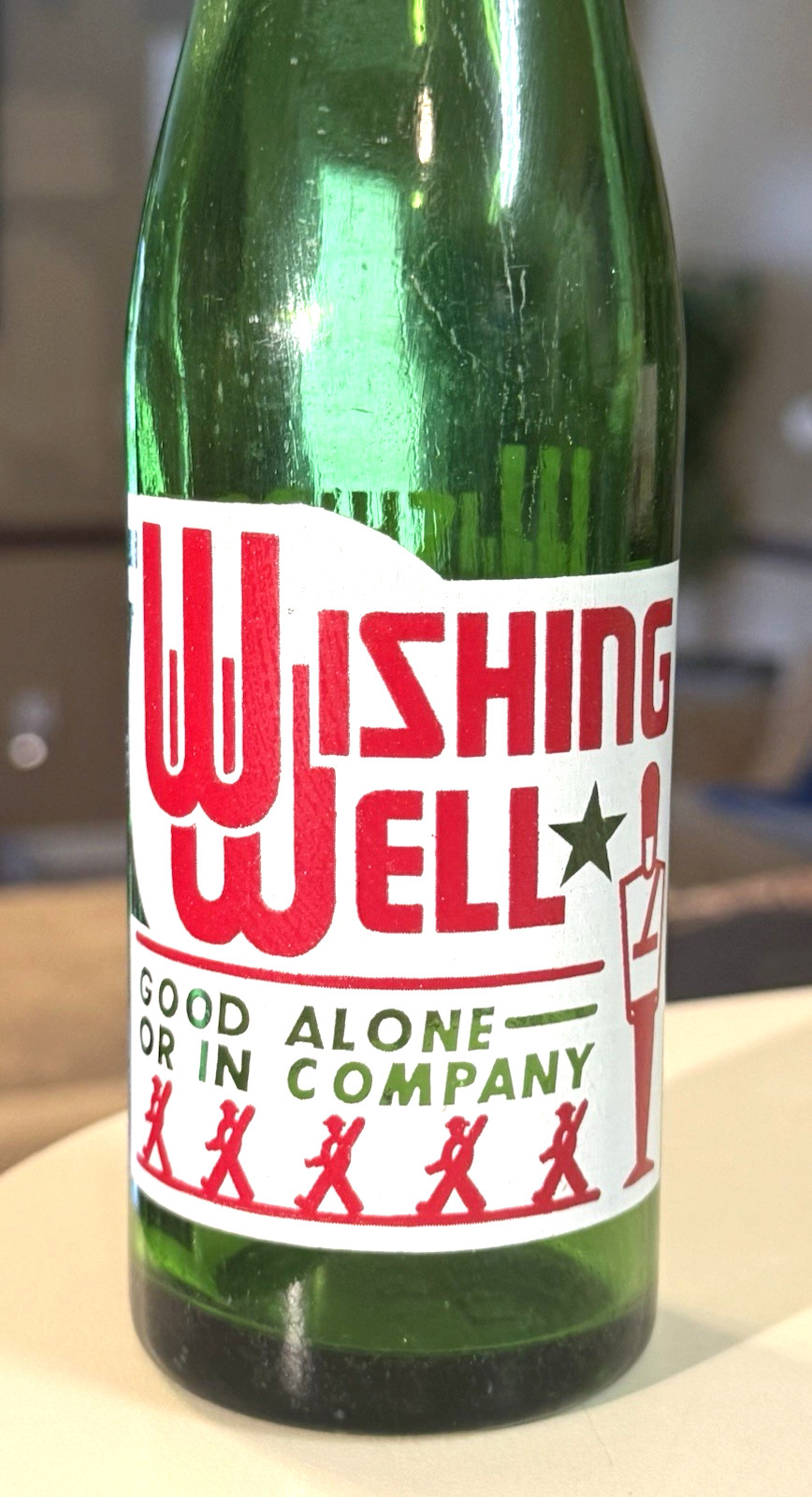 XXX Rare Original “ Wishing Well Green Beverage 10 Oz Soda Bottle