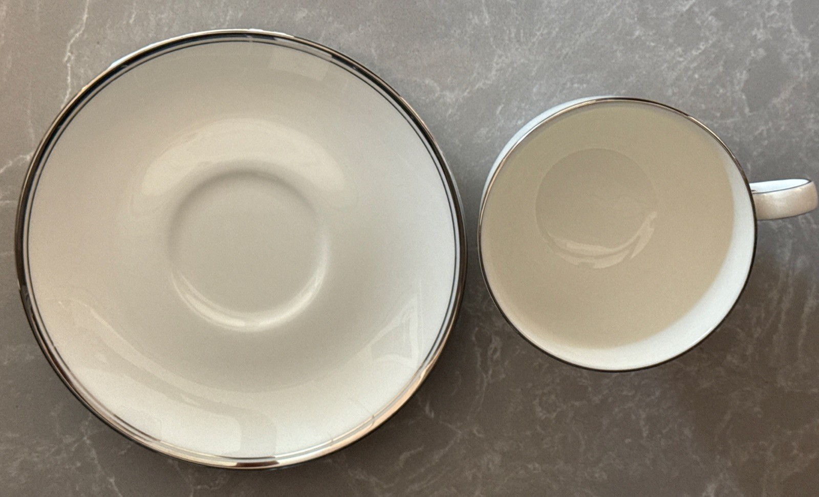 Mikasa Gothic Platinum Tea Coffee Cup & Saucer Set AK018 Classic Design