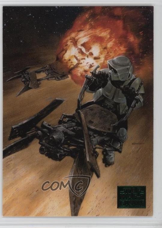 2018 Topps Star Wars Galaxy The Archives Green Speeder Bike Battle #82 0mh4
