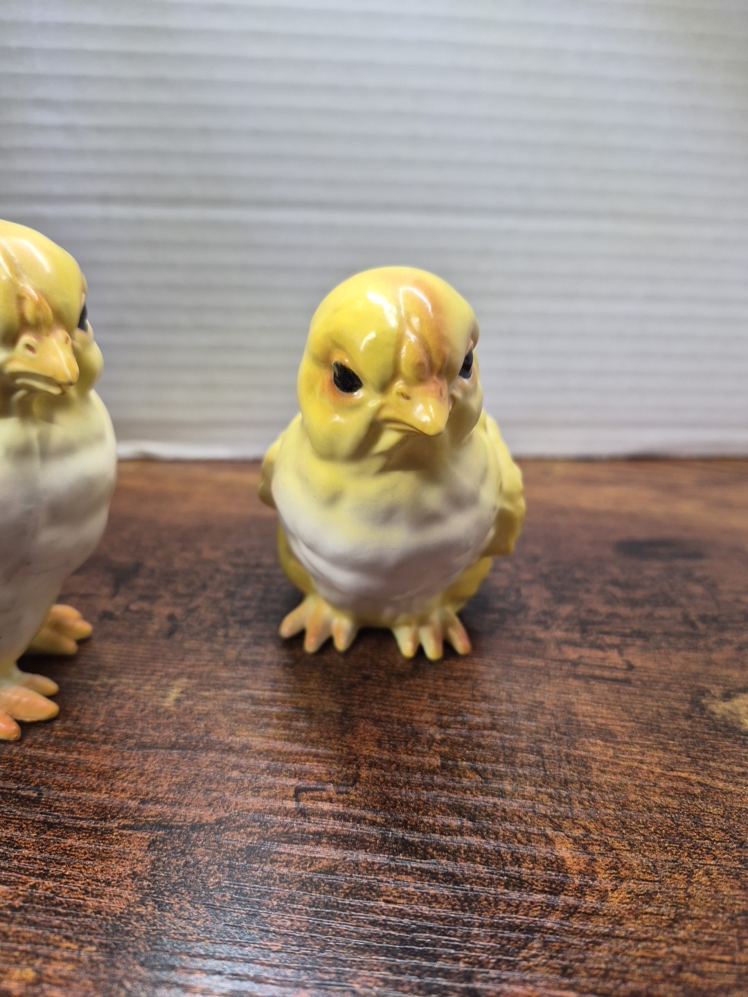 Lefton Vintage Easter Spring Ceramic Baby Chicks Set Lot of Two