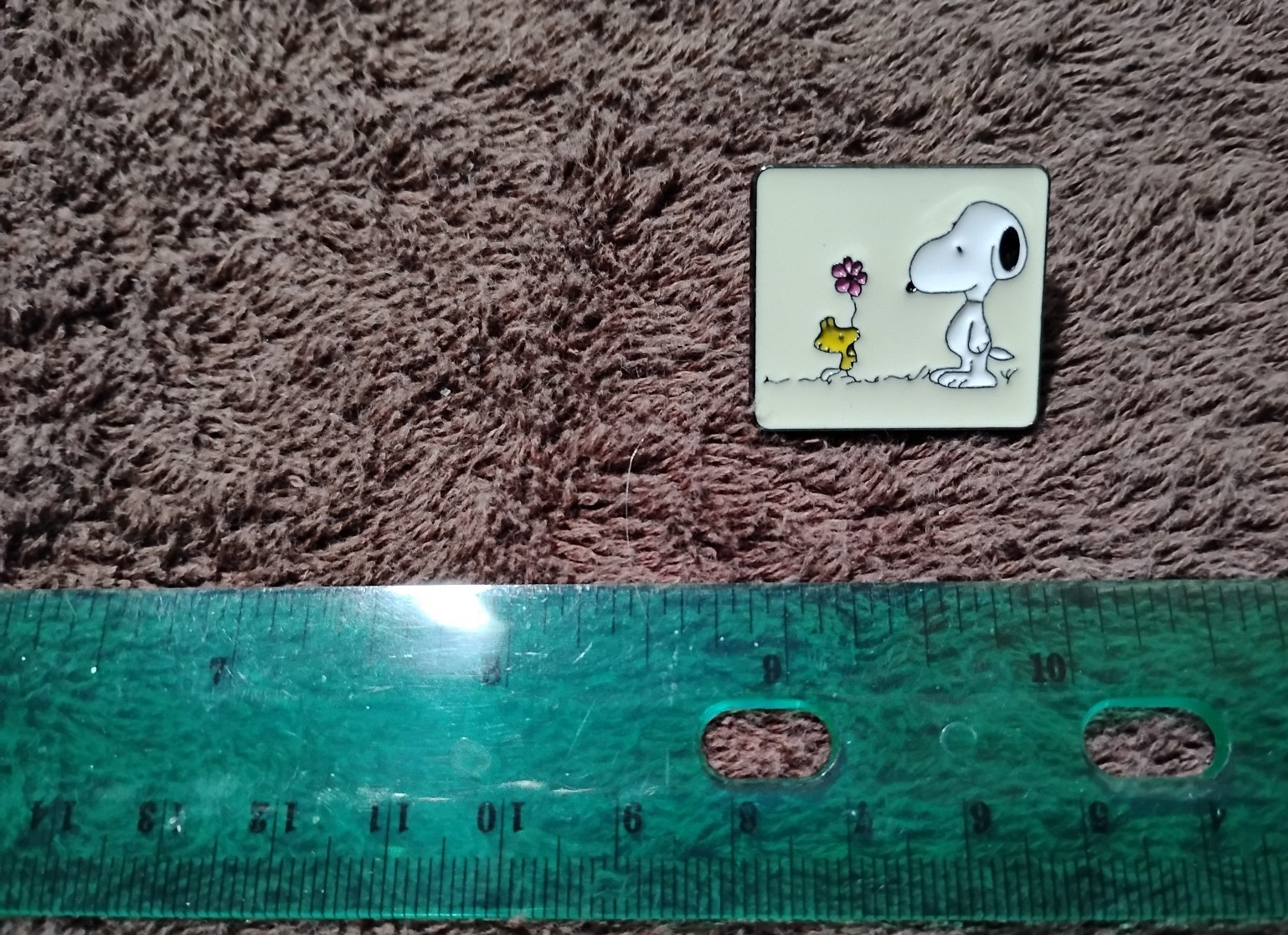 SNOOPY AND WOODSTOCK PIN metal enamel set lot charlie brown peanuts flower pins